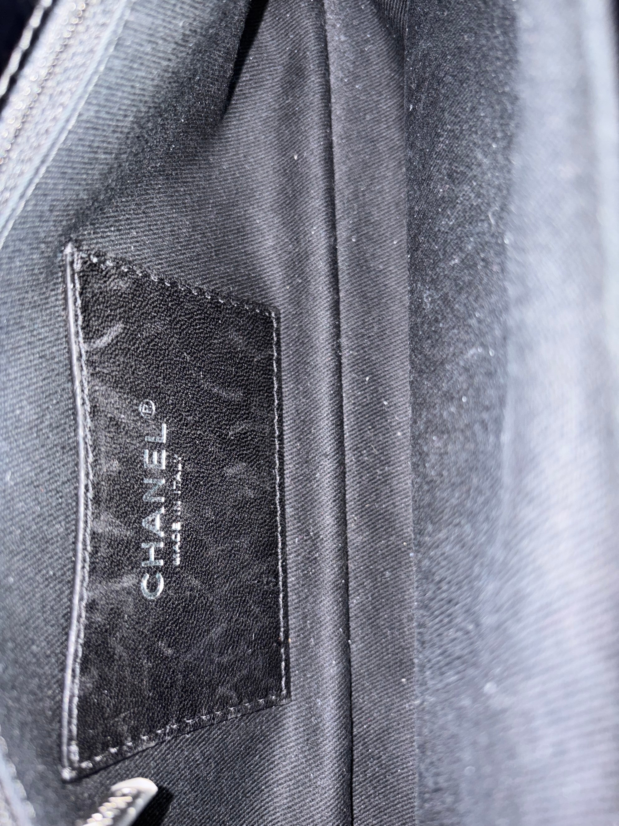 Chanel black quilted leather just mademoiselle bowling bag