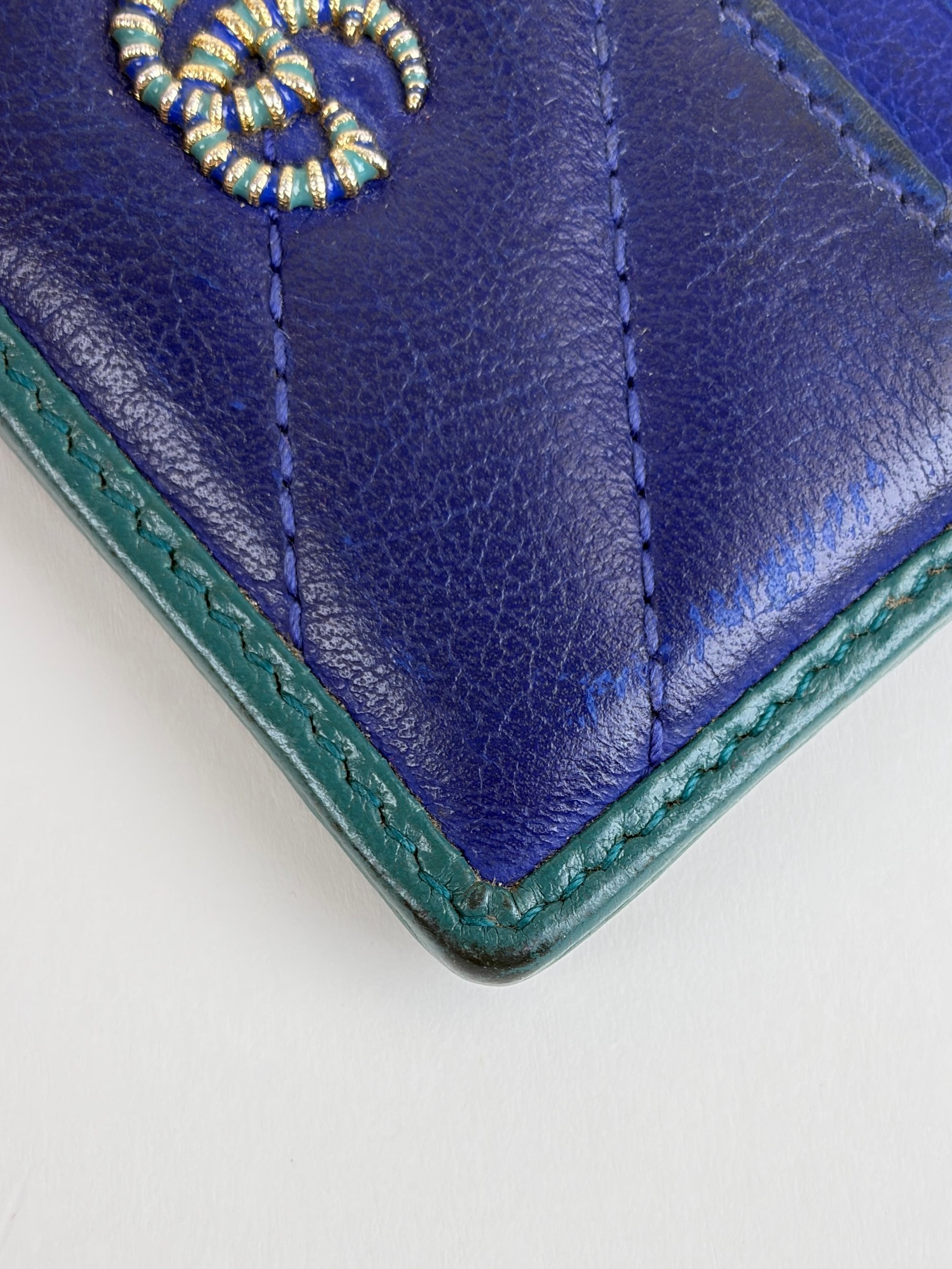 Gucci GG Marmont torchon Card holder blue