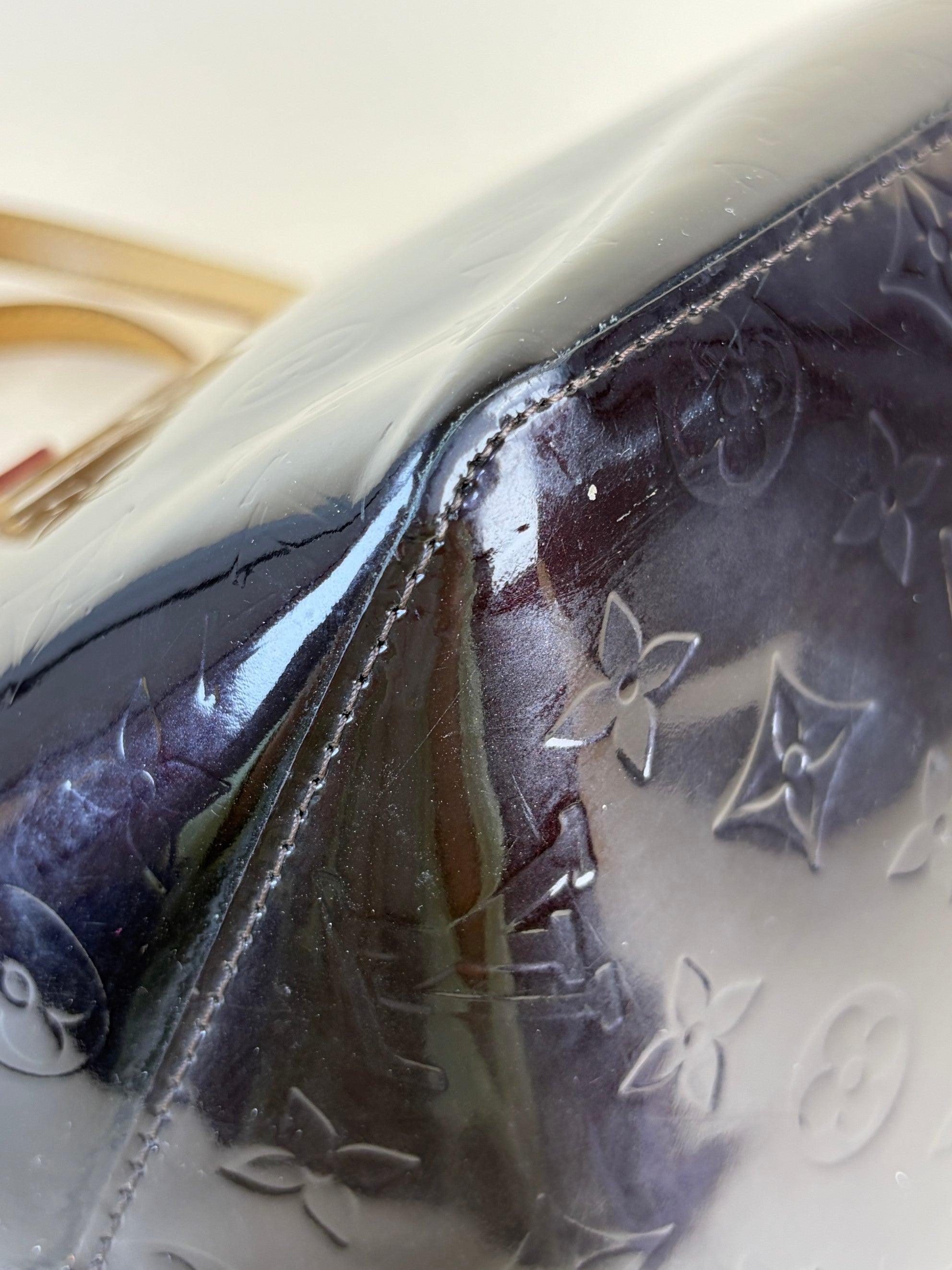 Louis Vuitton Amarante Monogram Vernis Bellevue Tote Bag