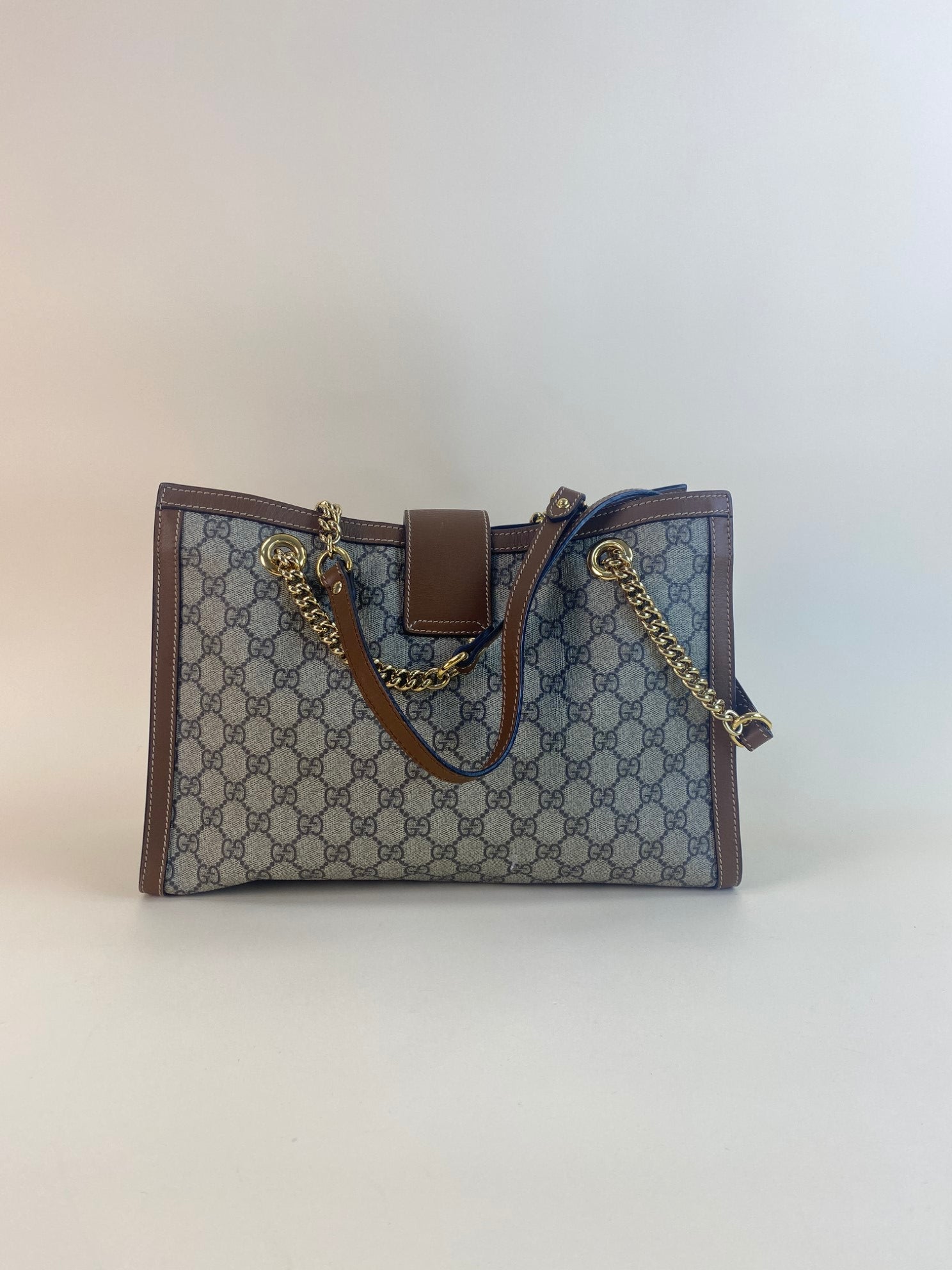 Gucci Bicolor GG Supreme medium padlock tote bag