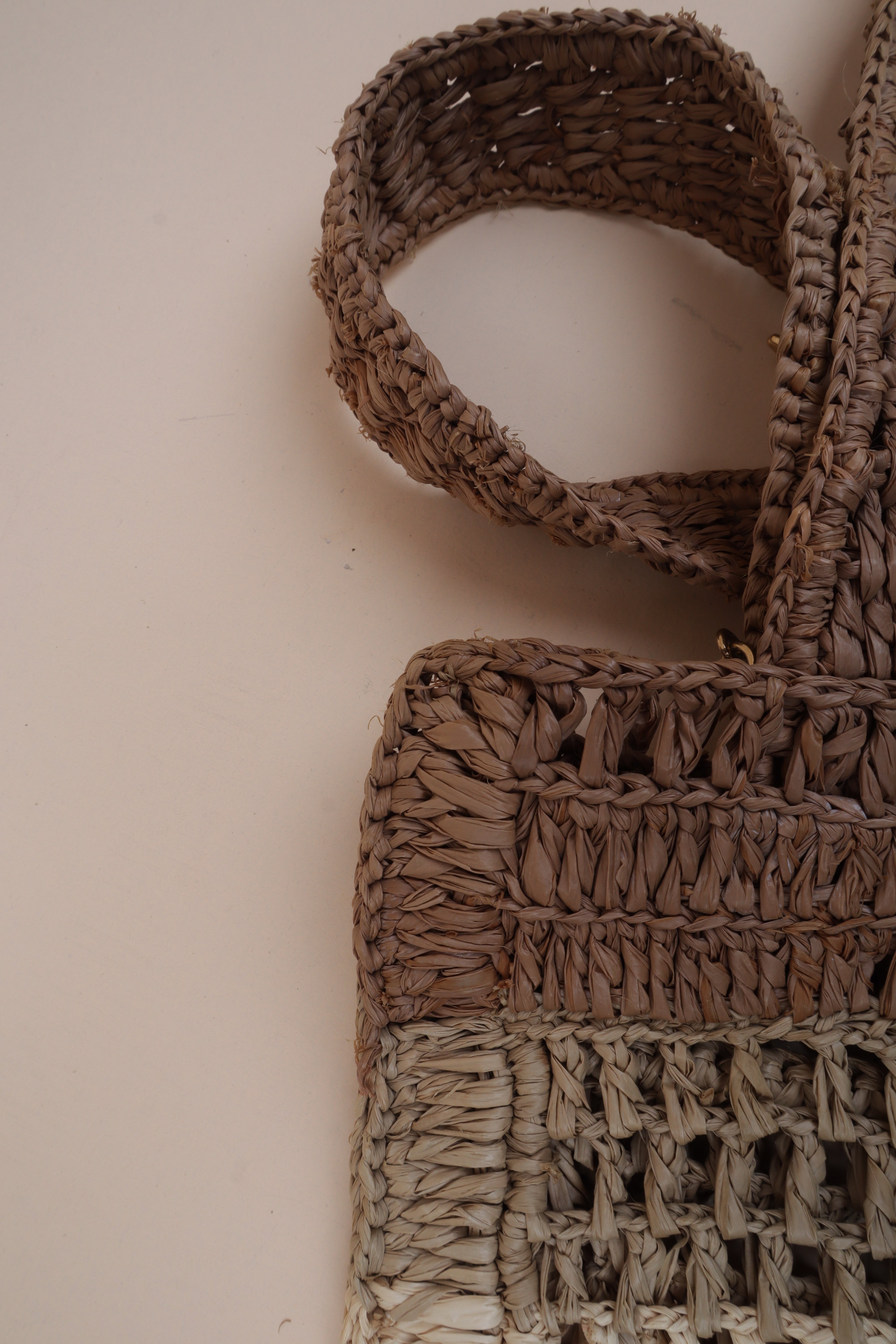 Chloe multi color summer banana raffia