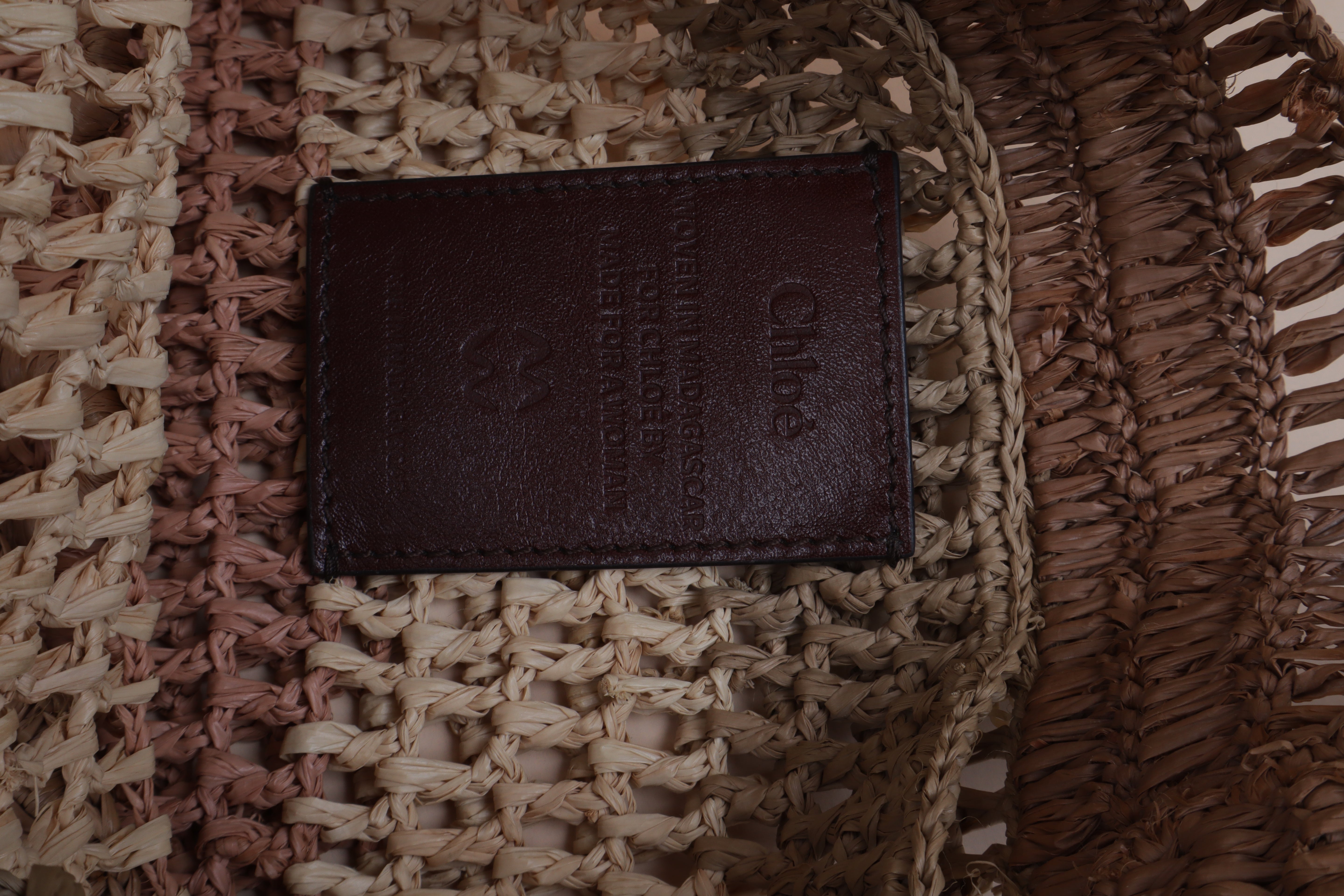 Chloe multi color summer banana raffia