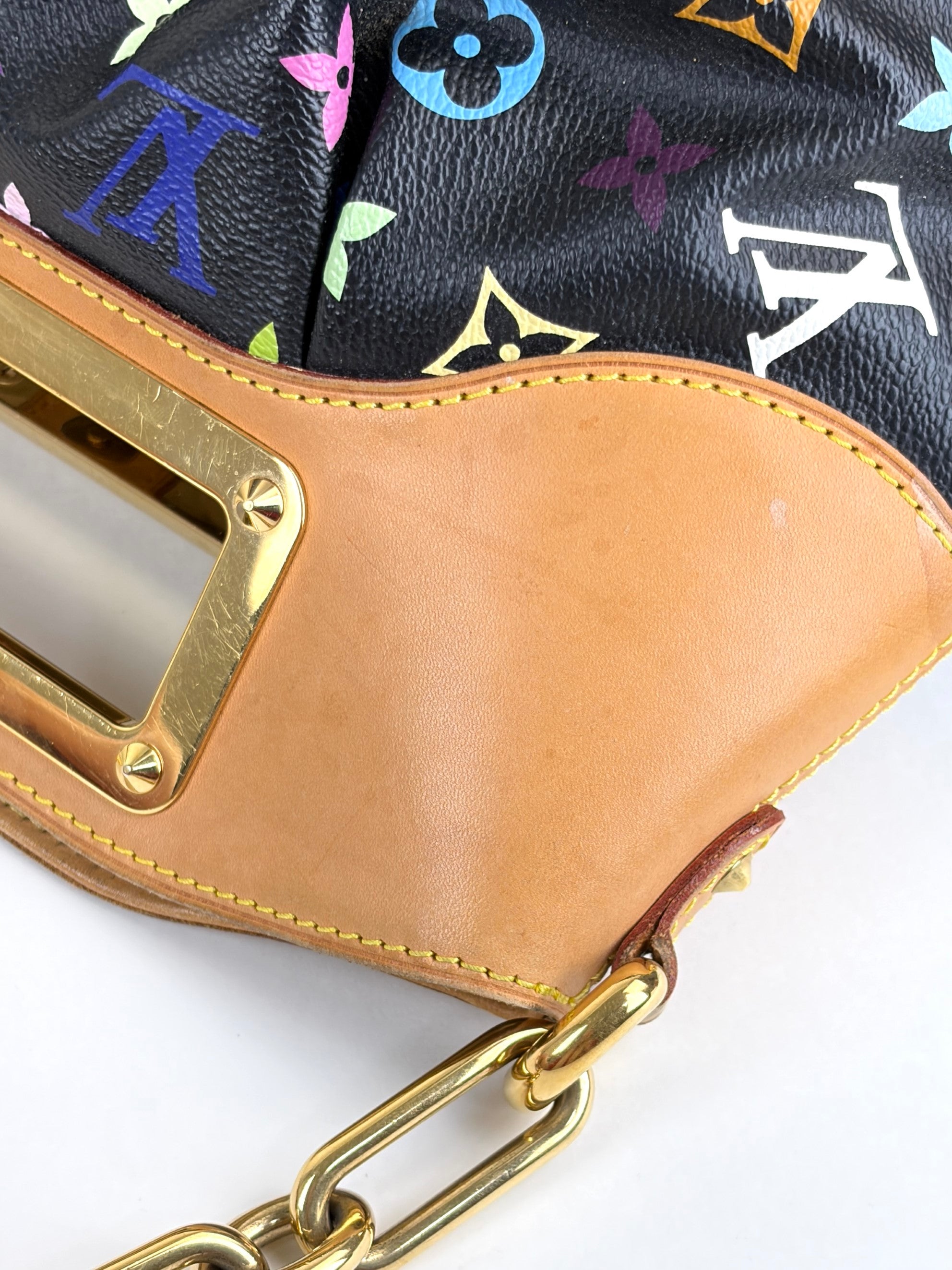 louis Vuitton black monogram multicolor judy PM shoulder bag