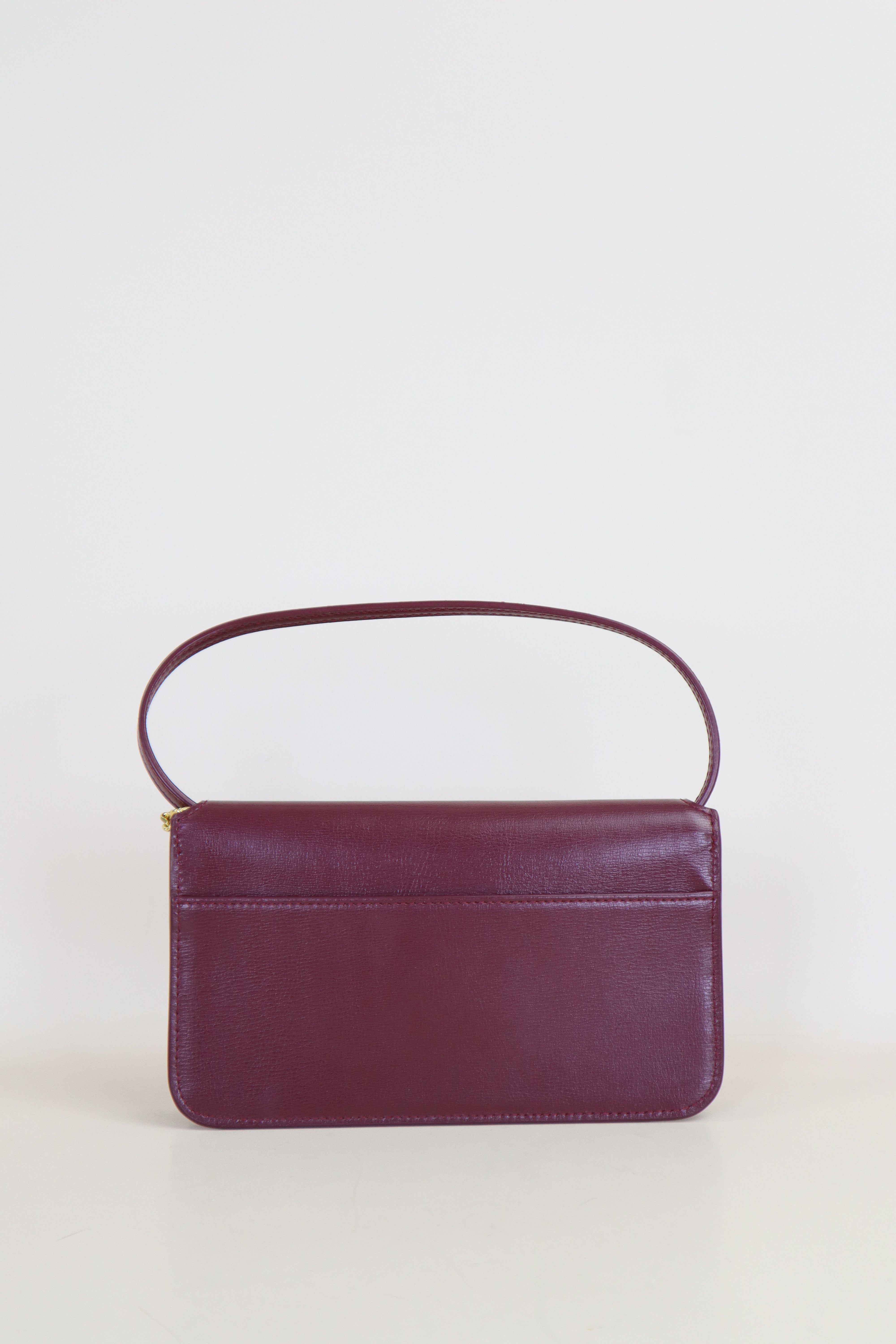 YSL Burgundy Cassandre Phone Holder with Strap