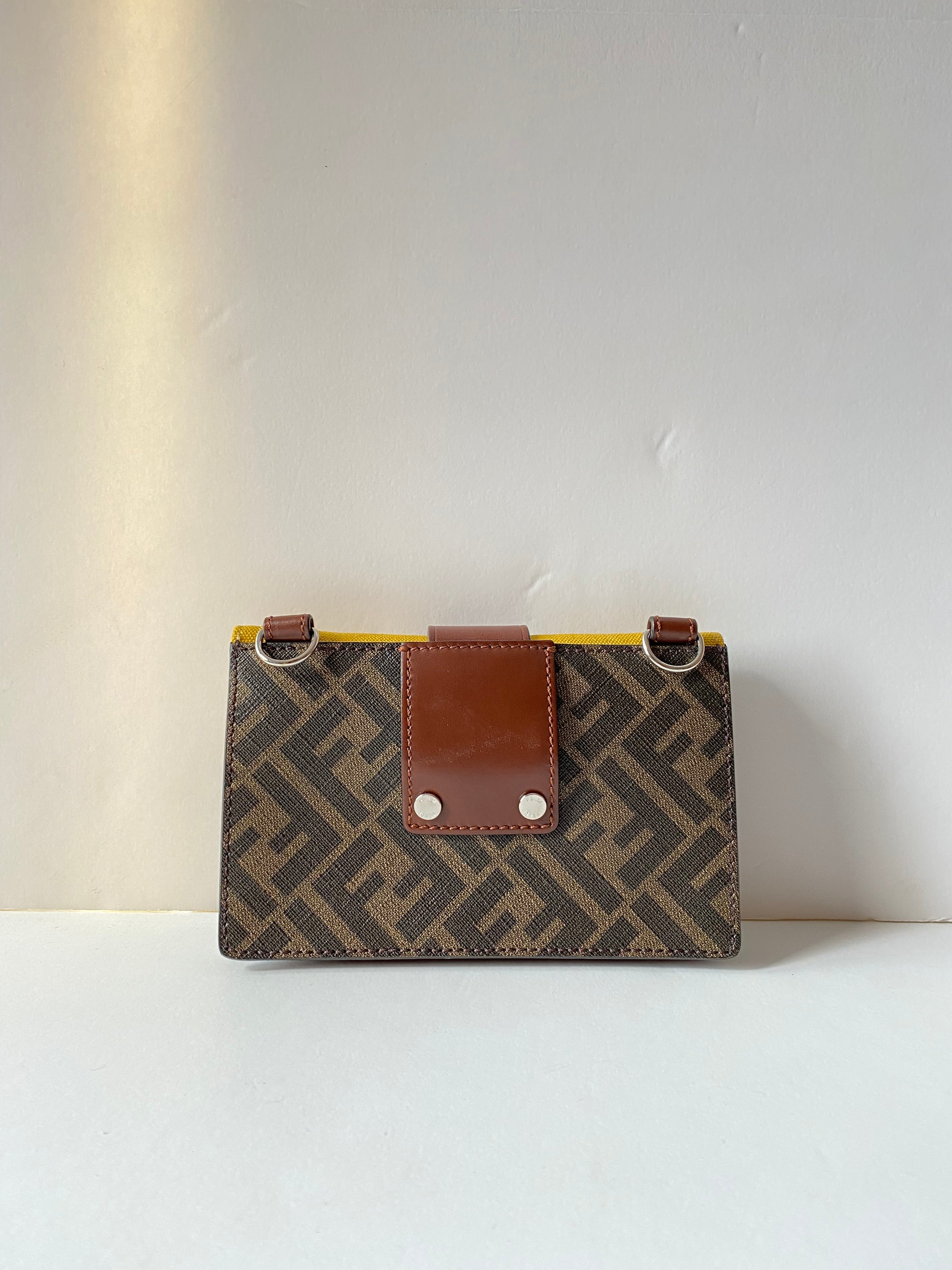 Fendi Brown Baguette FF Flat Shoulder Bag-handbag-Fendi-The Closet Egypt