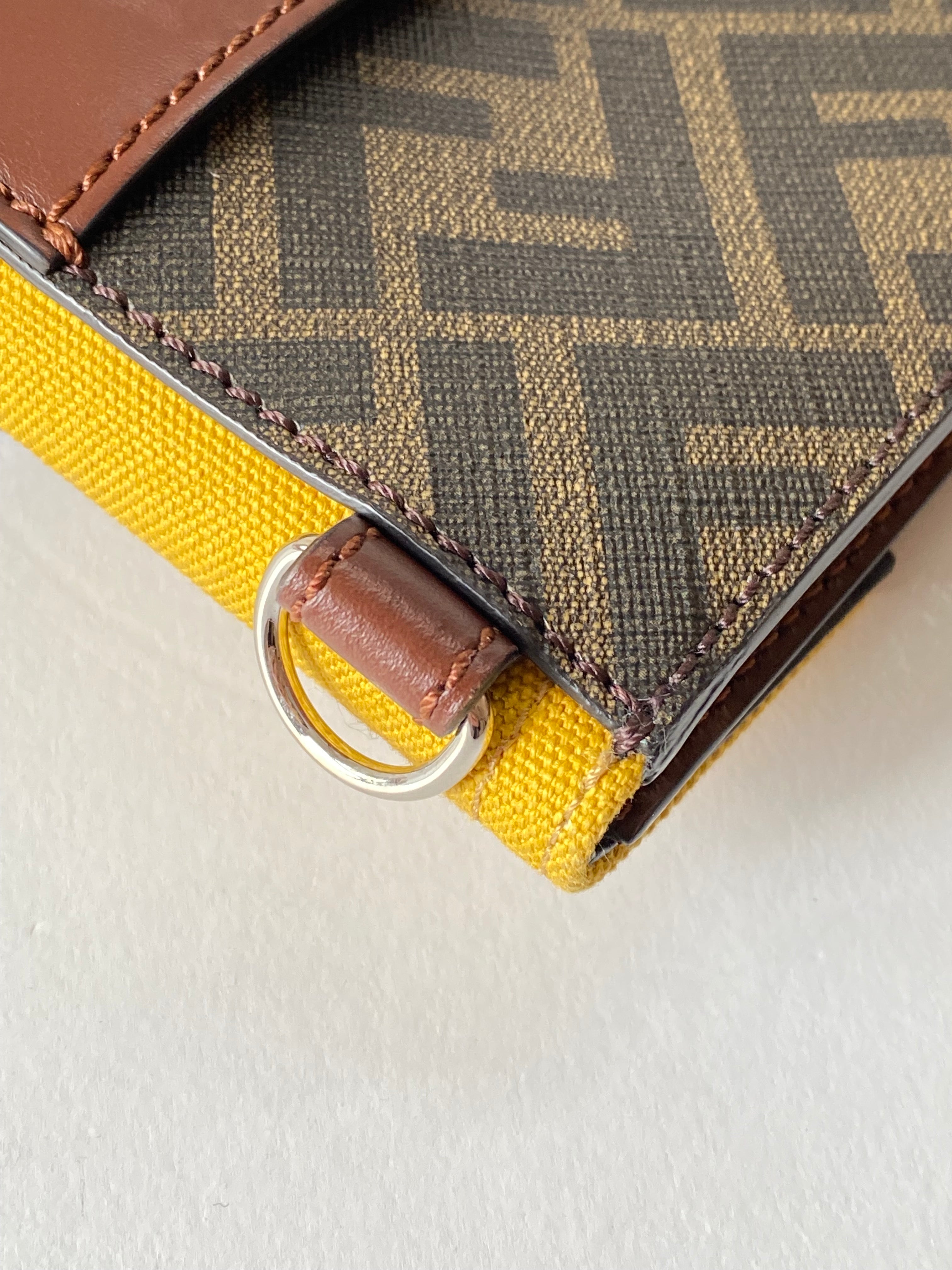 Fendi Brown Baguette FF Flat Shoulder Bag-handbag-Fendi-The Closet Egypt