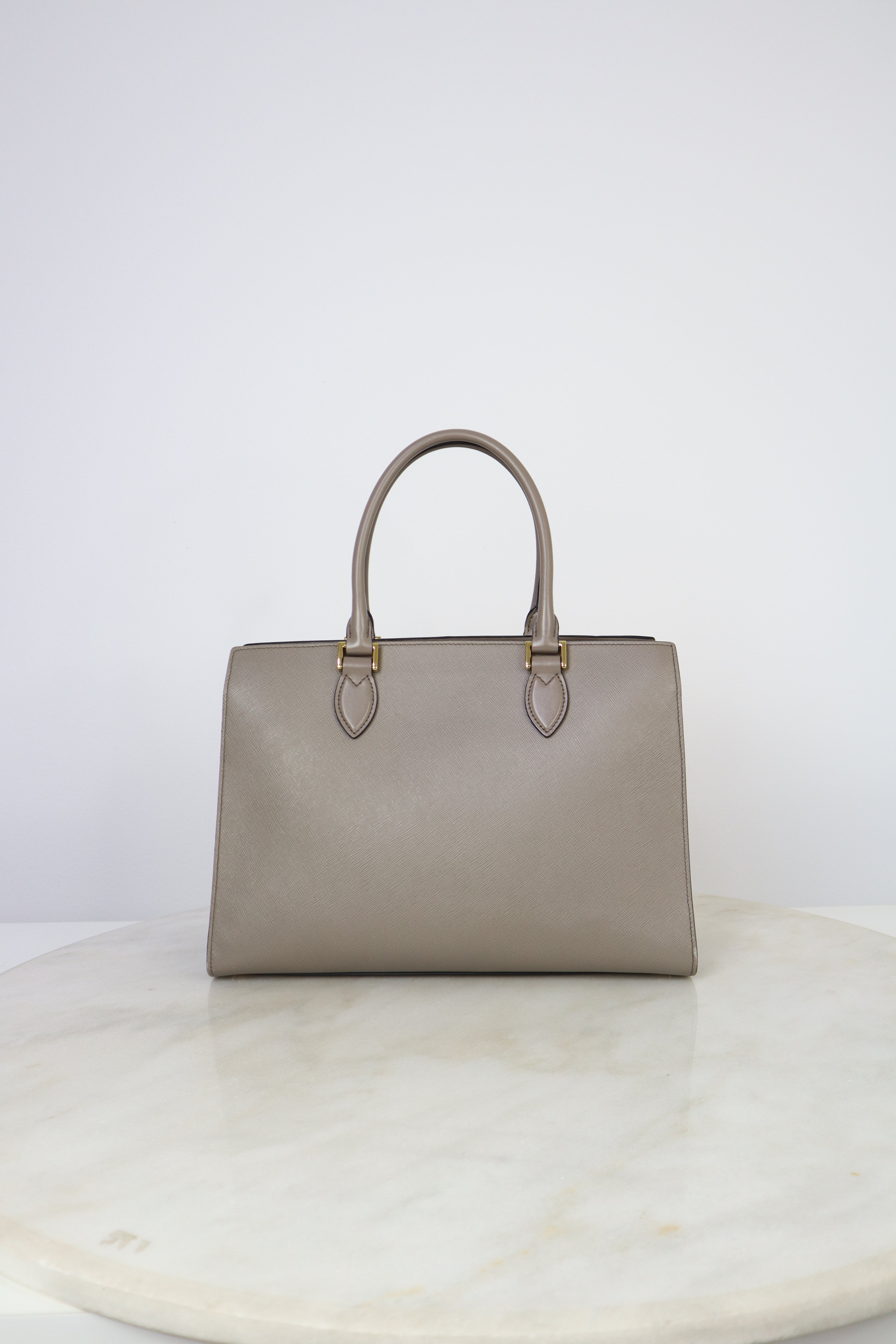 Prada Grey Argilla Medium Monochrome Tote Bag