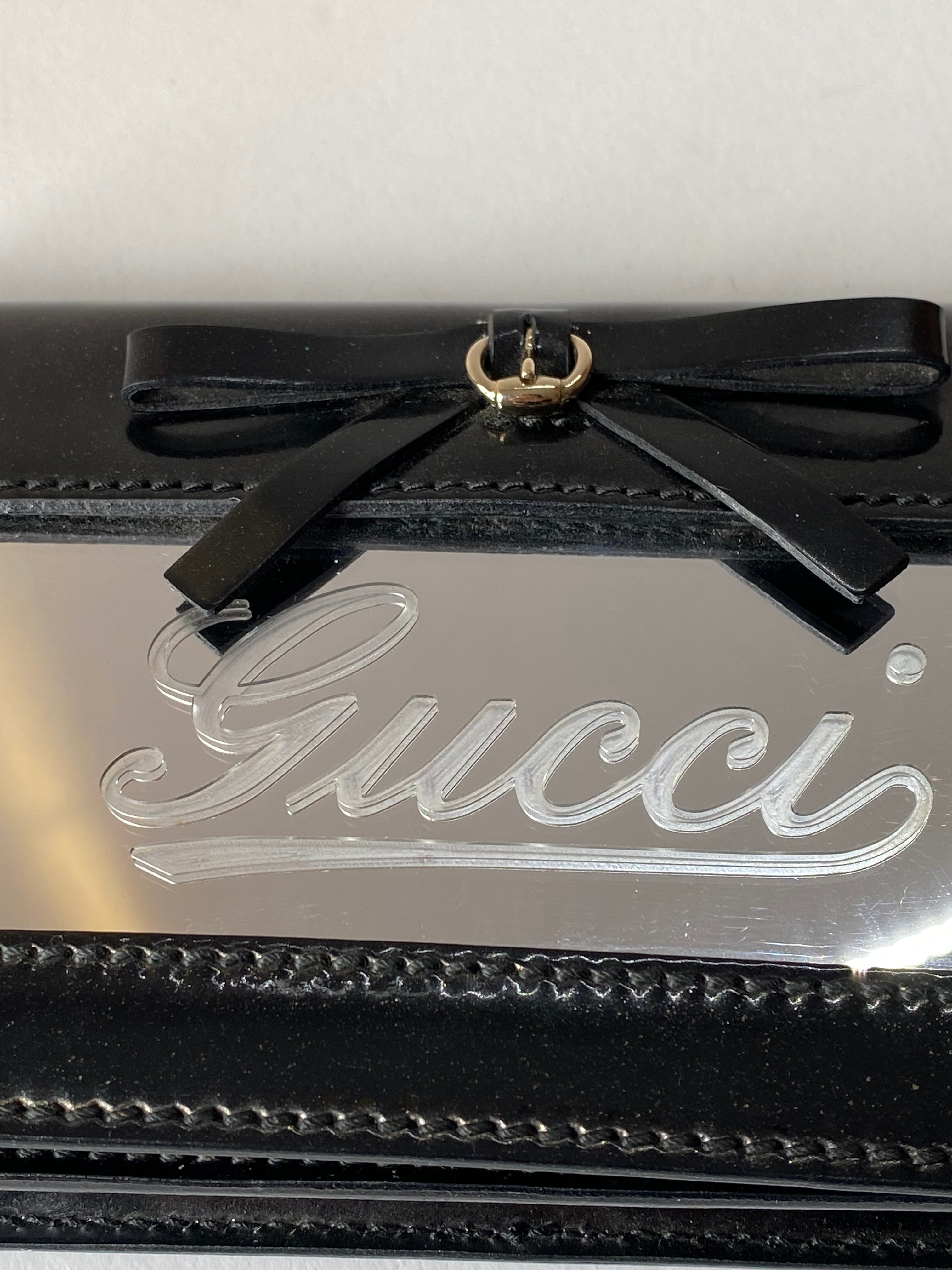 Gucci Black Mirror Clutch-Clutch-Gucci-The Closet Egypt