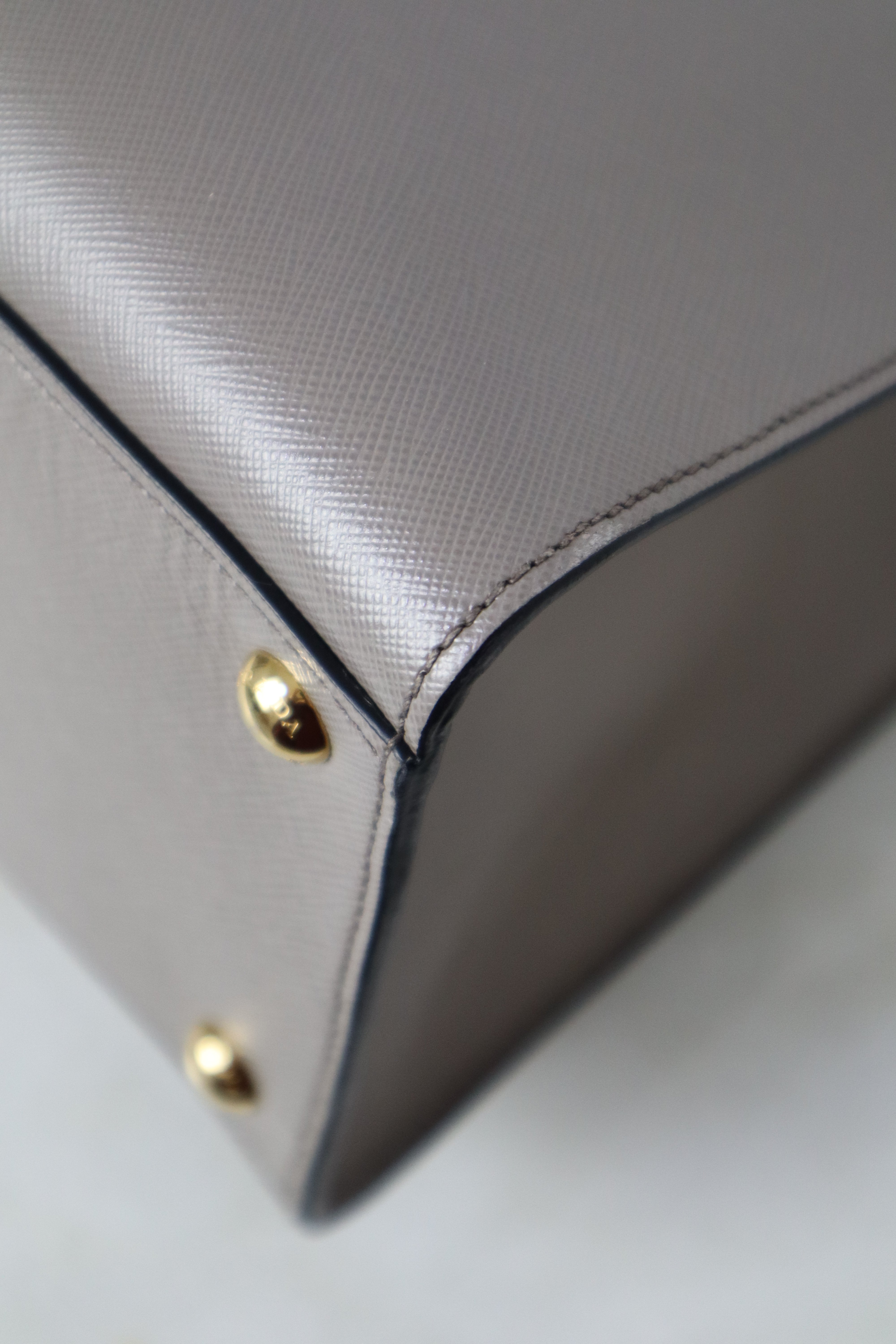Prada Grey Argilla Medium Monochrome Tote Bag