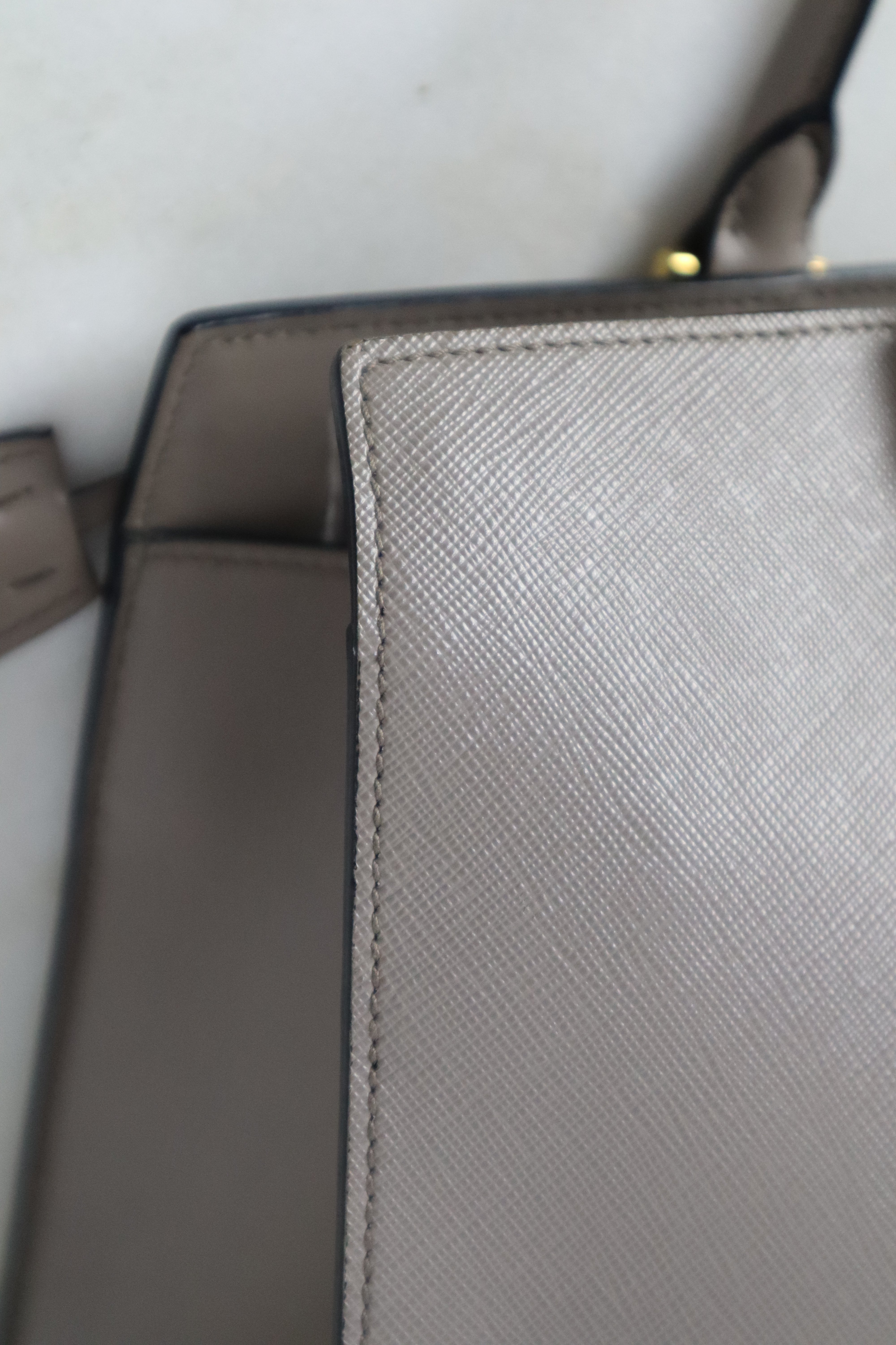 Prada Grey Argilla Medium Monochrome Tote Bag