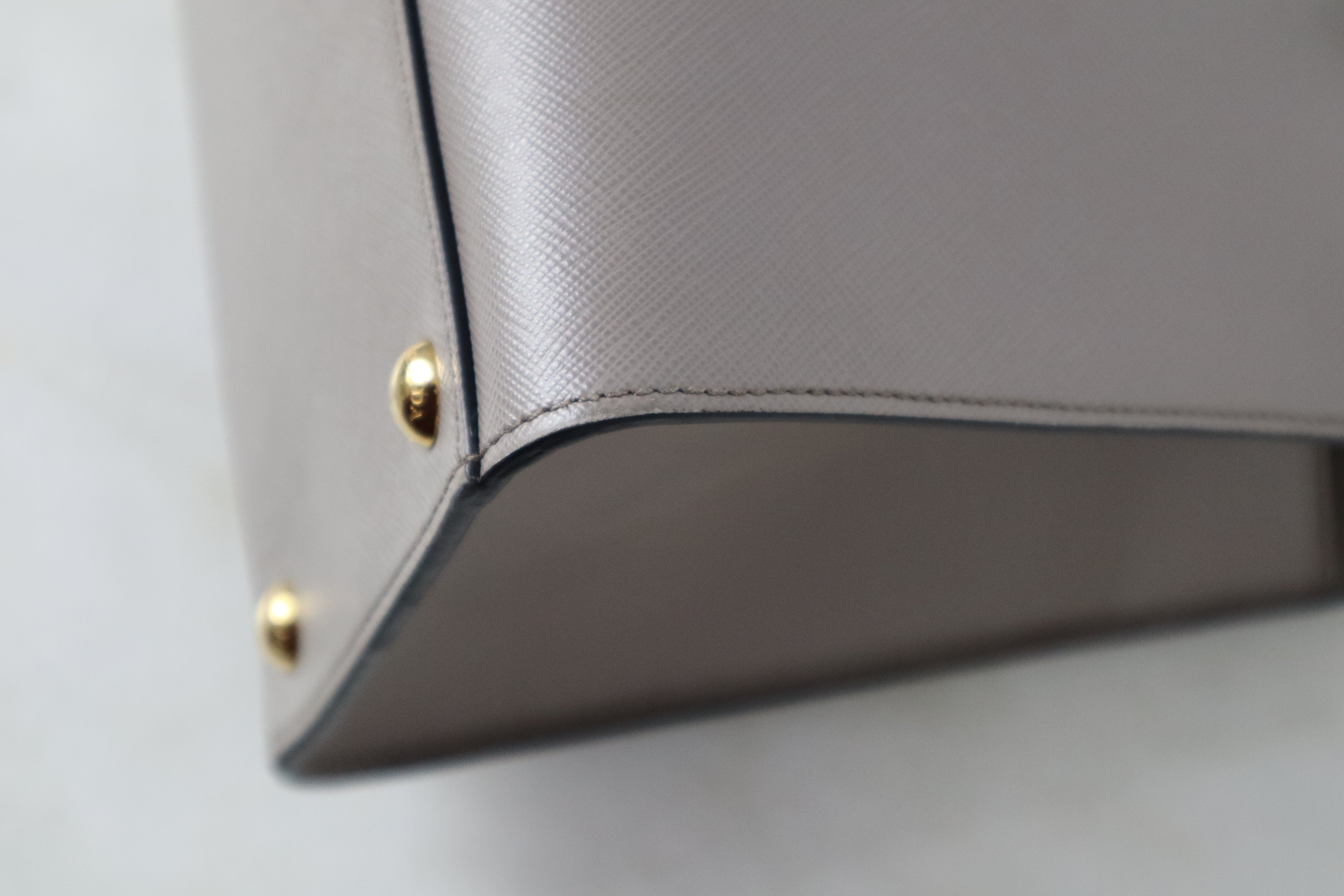 Prada Grey Argilla Medium Monochrome Tote Bag