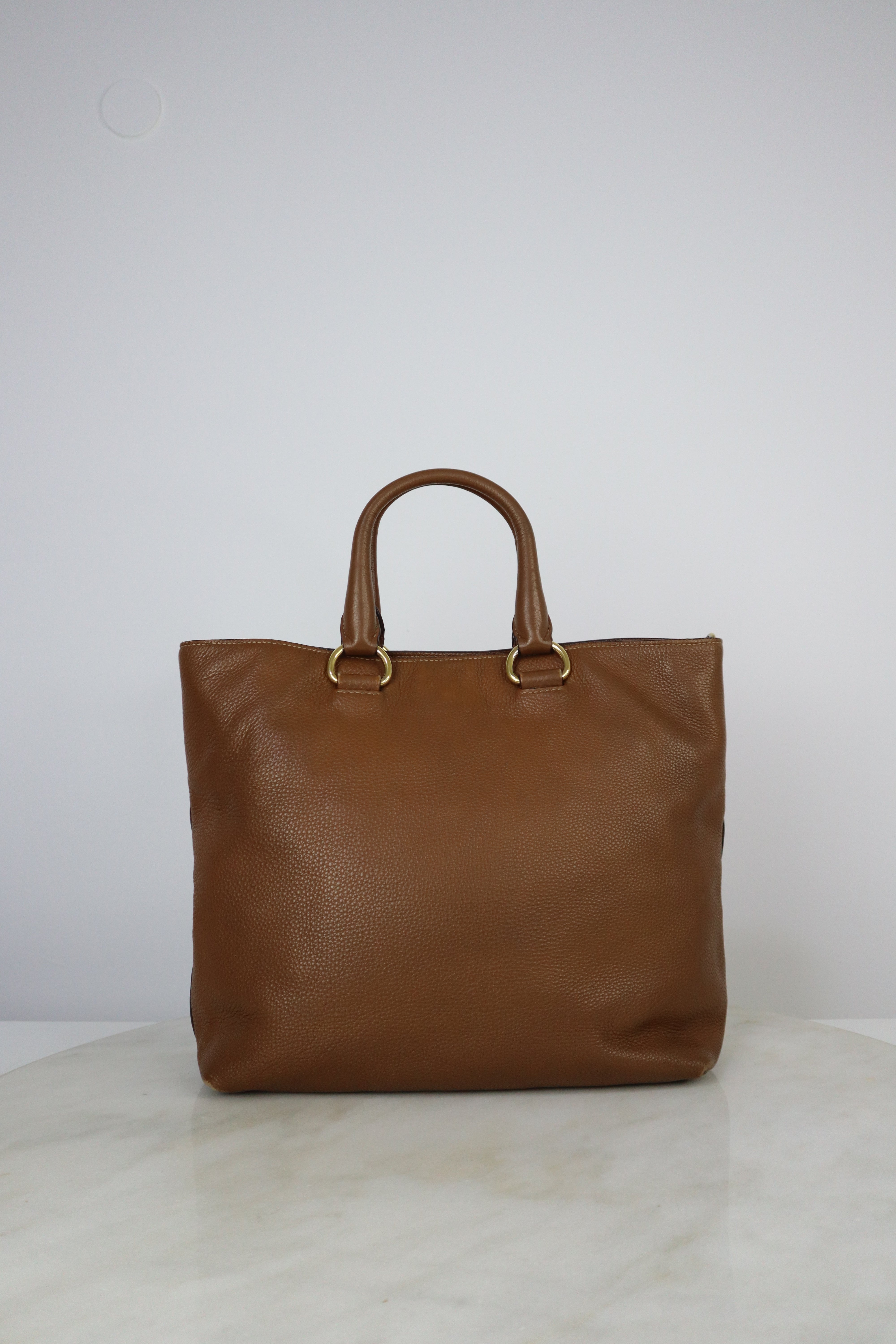 Prada Camel Vitello Daino Tote Bag W/ Strap-handbag-Prada-The Closet Egypt