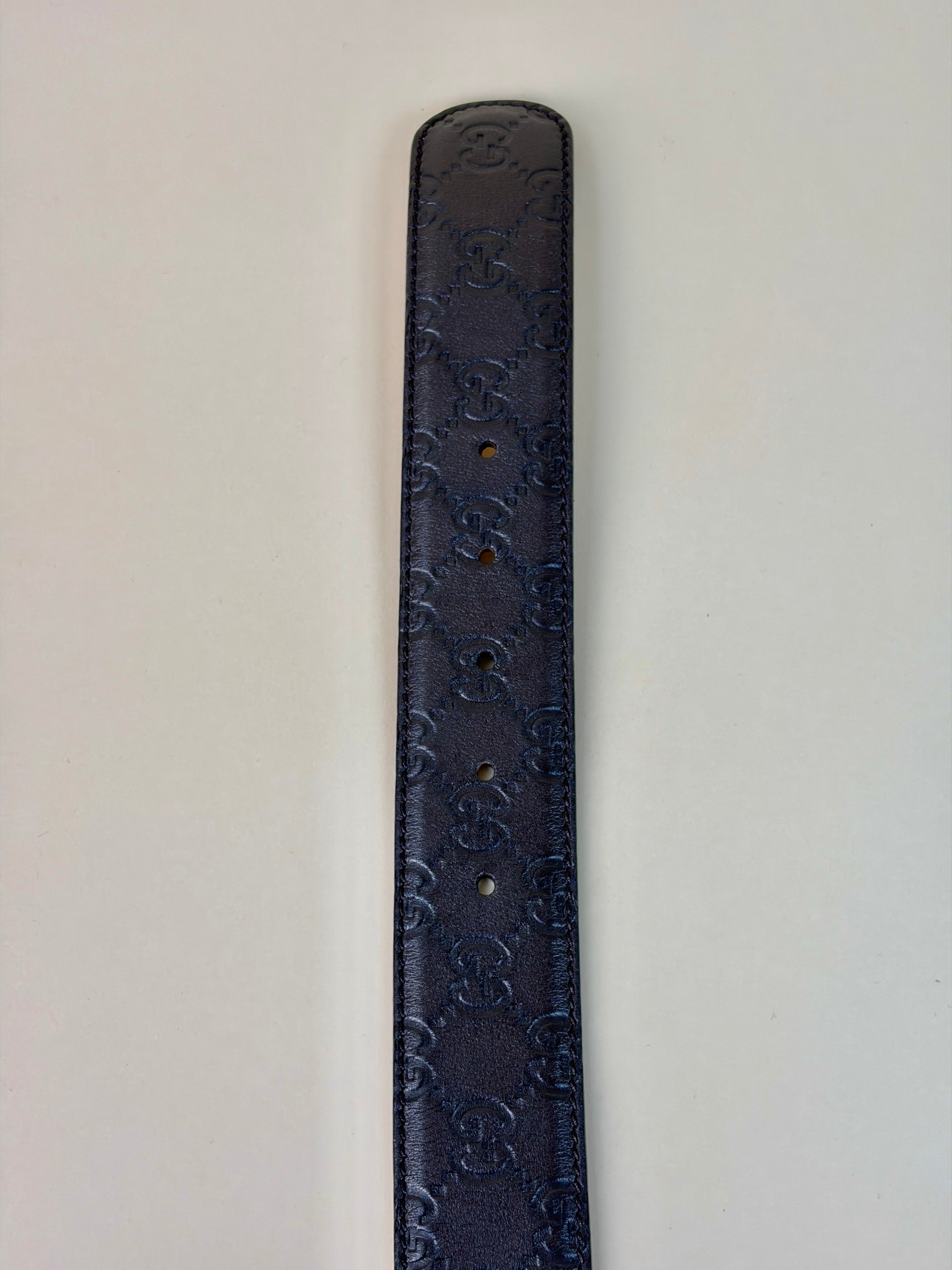 Gucci brown gg guccissima leather Interlocking g buckle belt