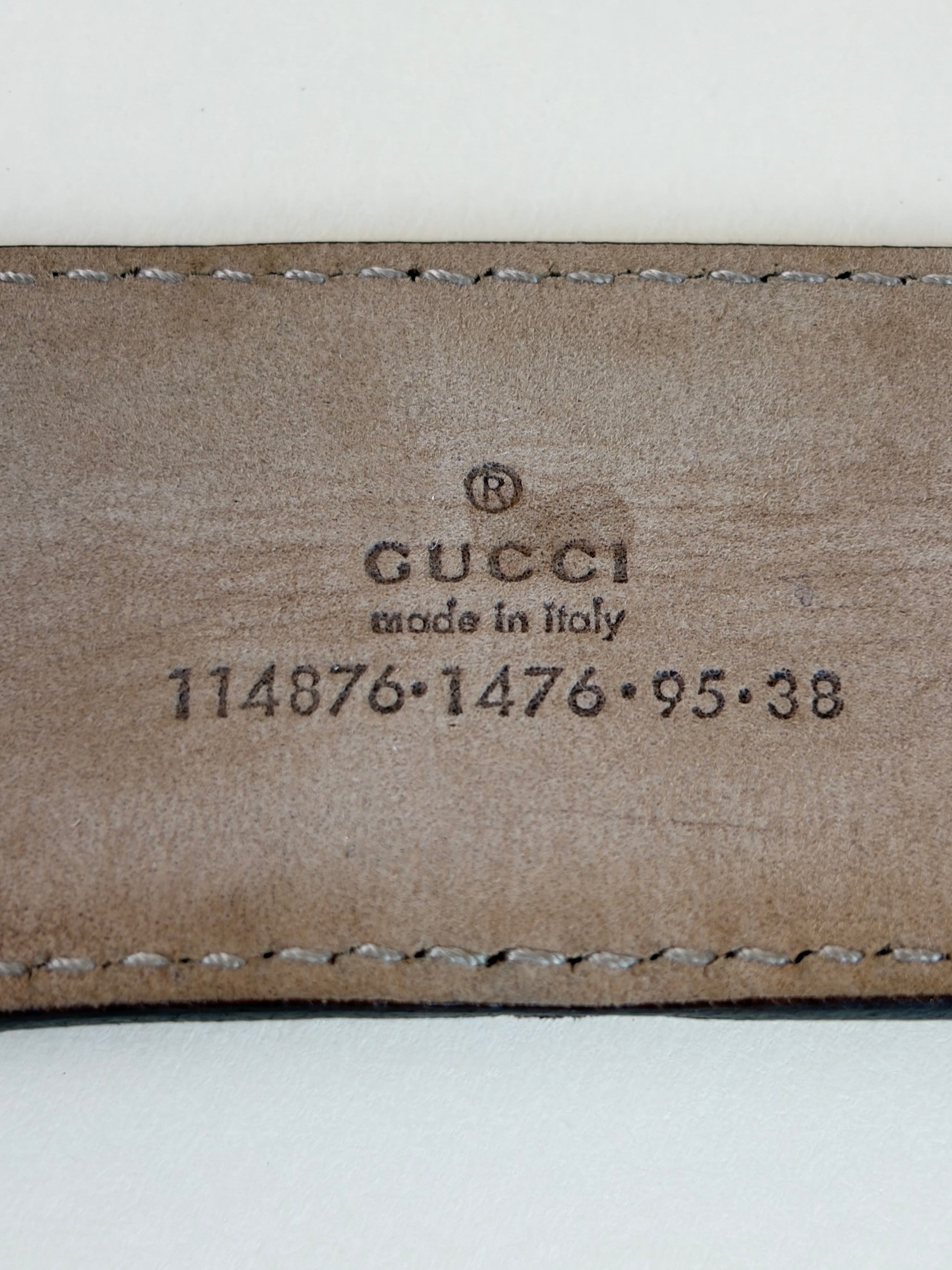 Gucci brown gg guccissima leather Interlocking g buckle belt