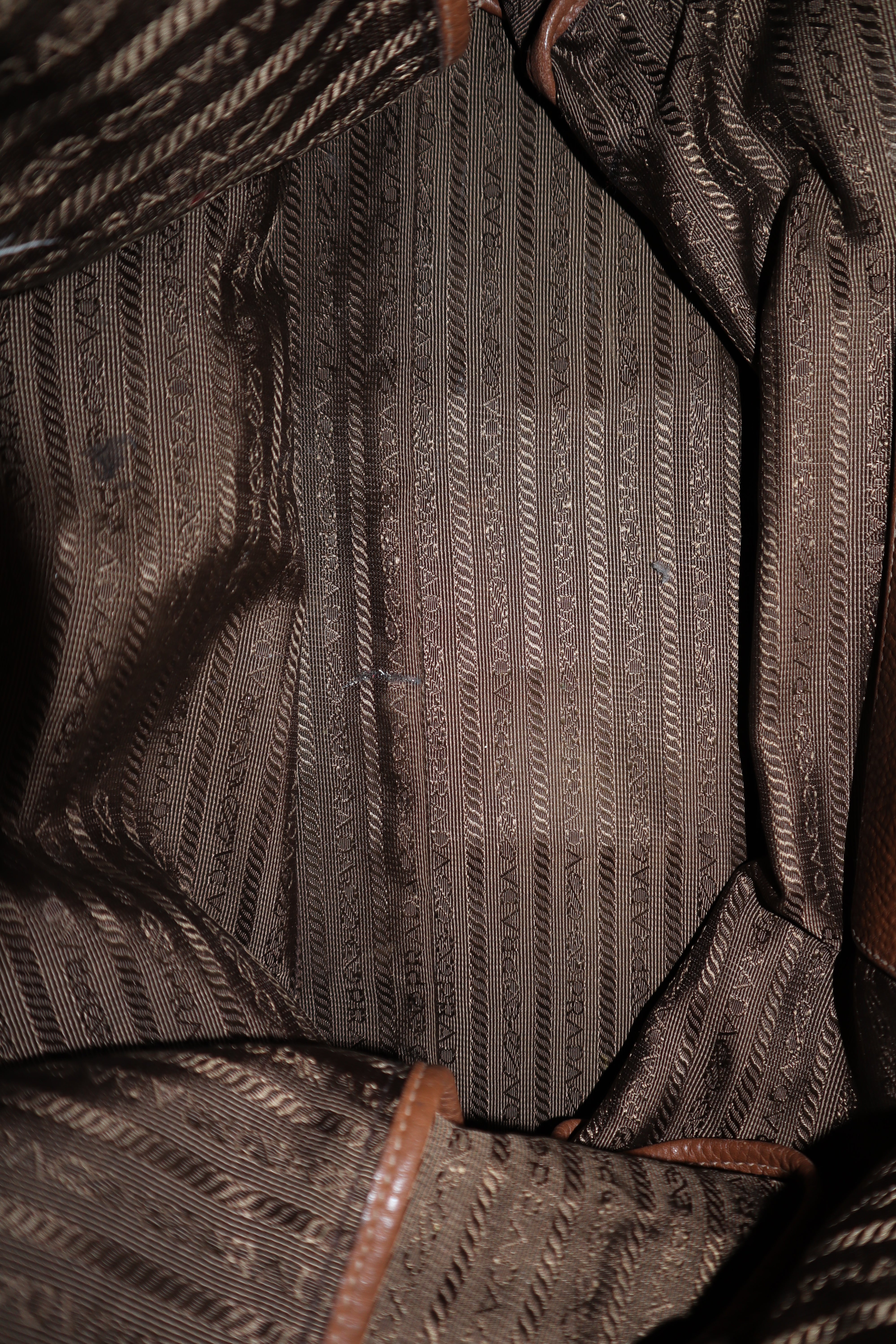 Prada Camel Vitello Daino Tote Bag W/ Strap-handbag-Prada-The Closet Egypt