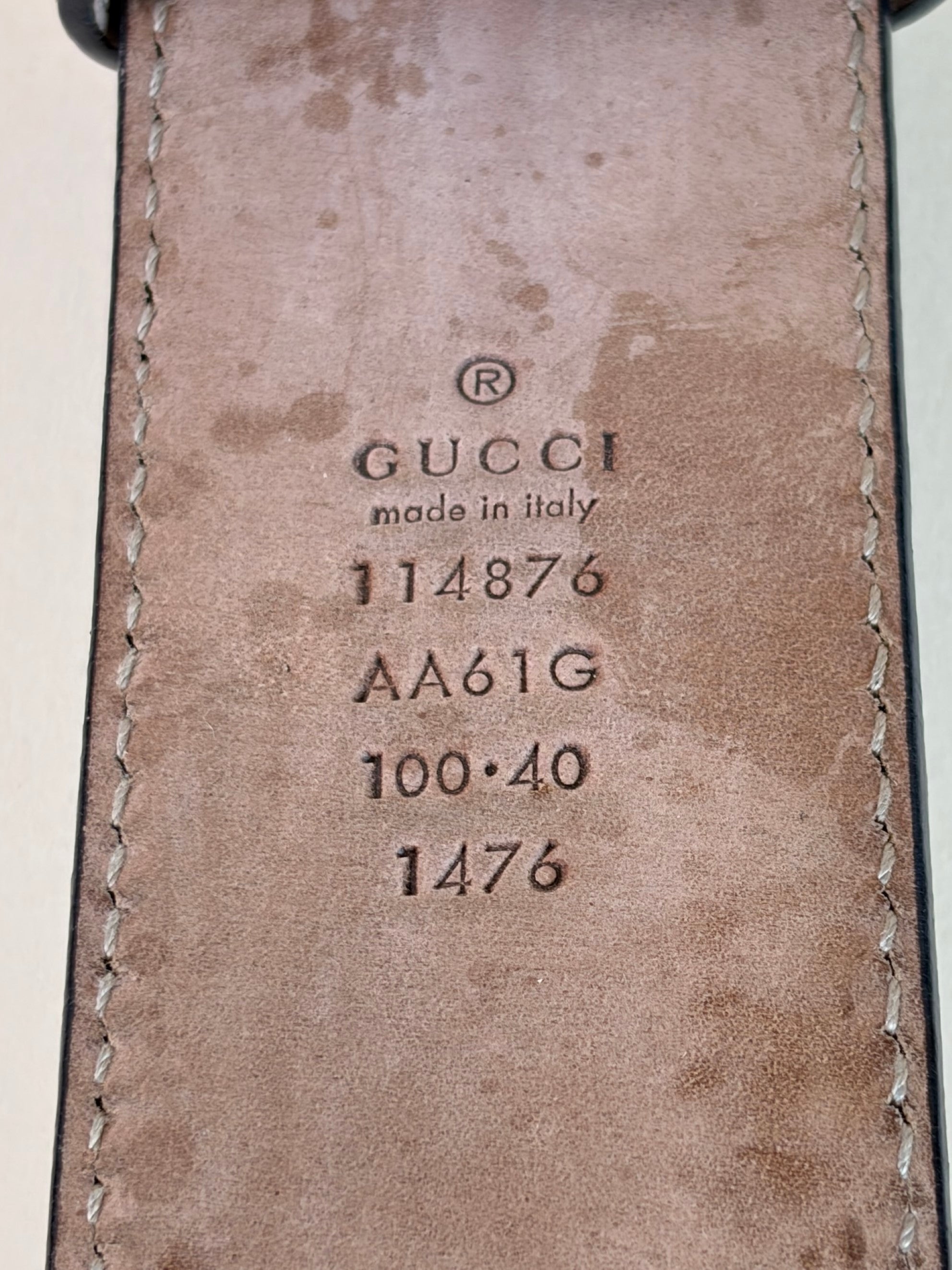 Gucci black GG guccissima leather Interlocking g buckle Belt