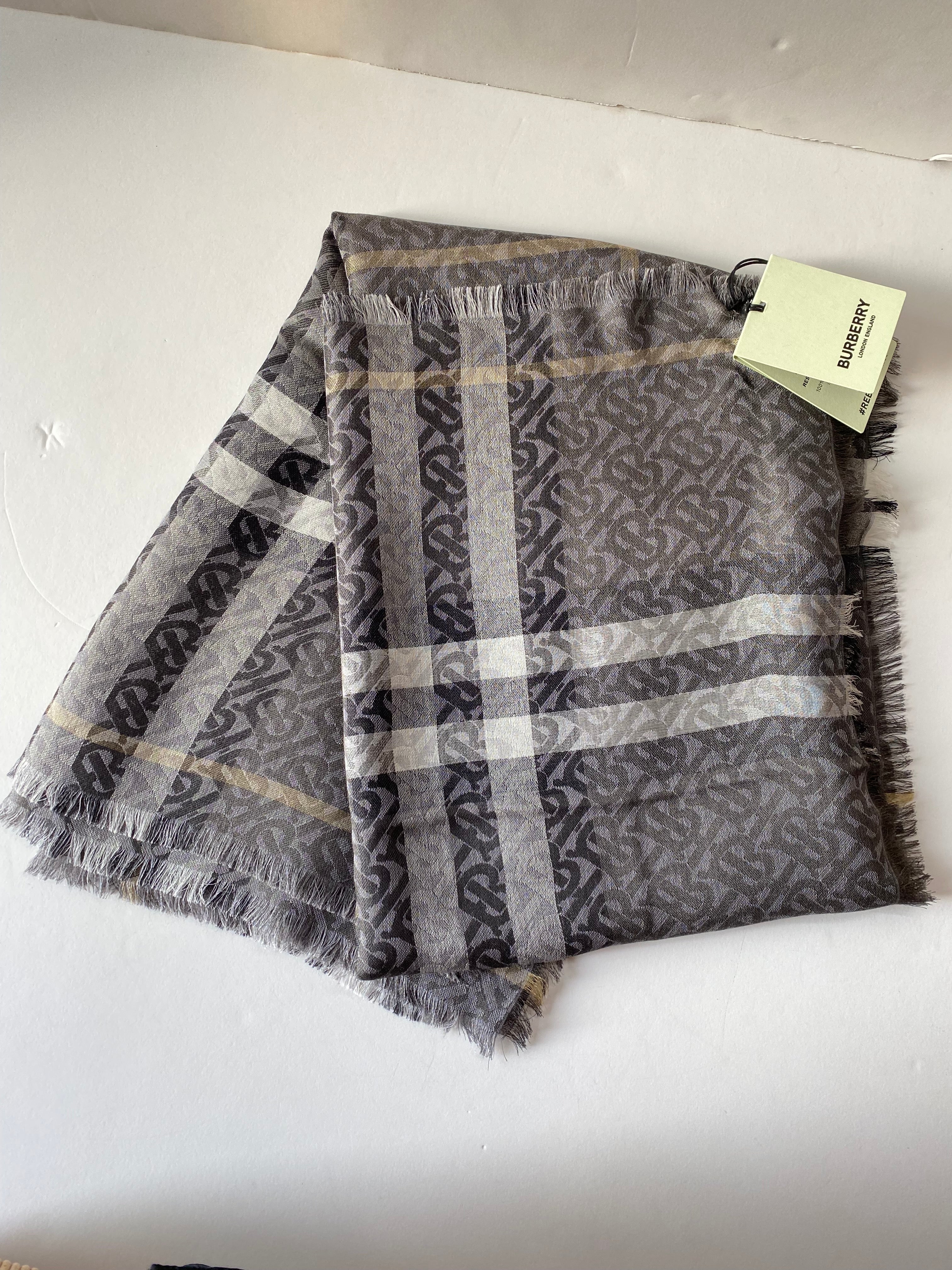 Burberry Bicolor TB Scarf-Scarf-Burberry-The Closet Egypt