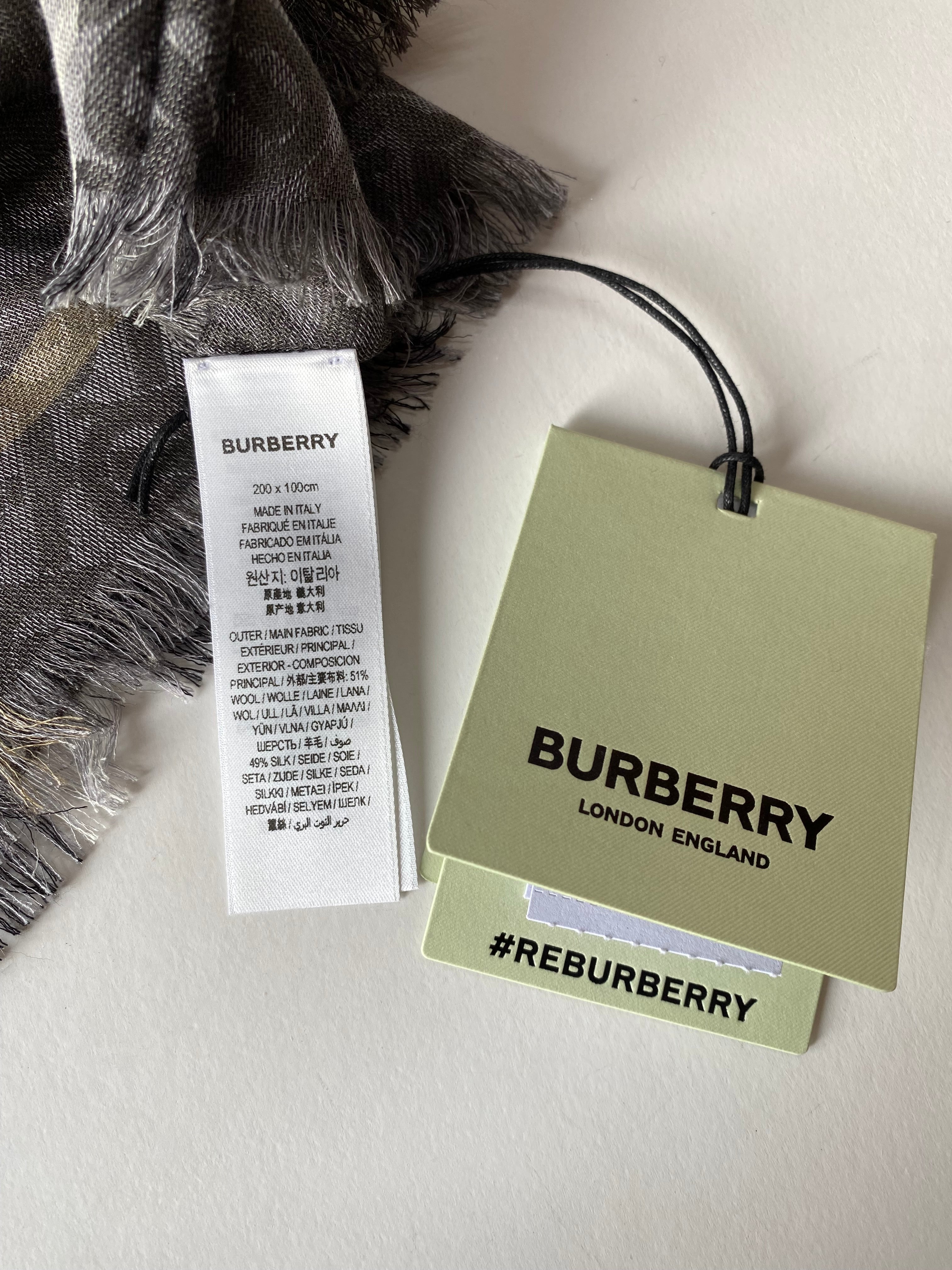Burberry Bicolor TB Scarf-Scarf-Burberry-The Closet Egypt