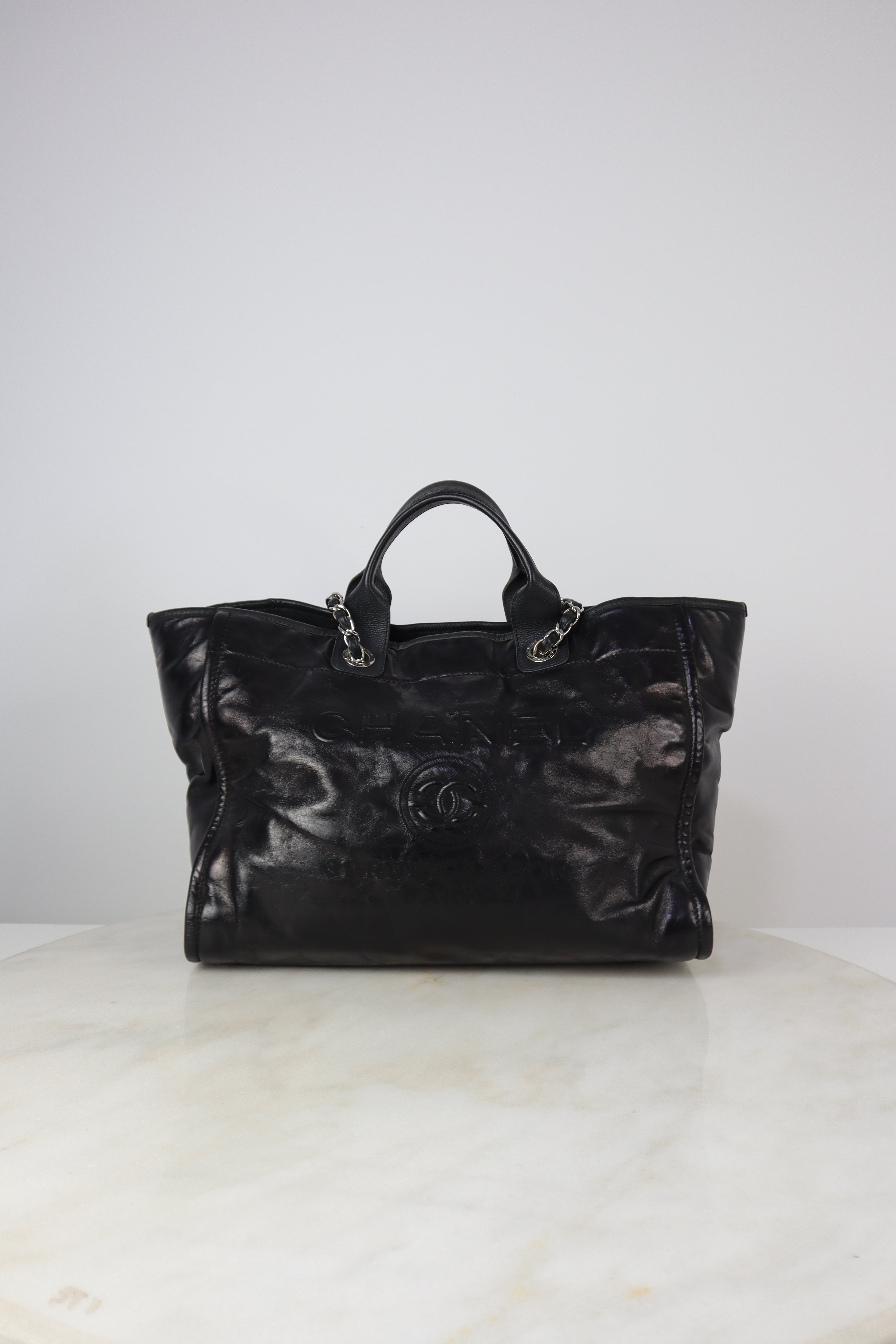 Chanel Black DeauvillE Large Tote Shoulder Bag-handbag-Chanel-The Closet Egypt