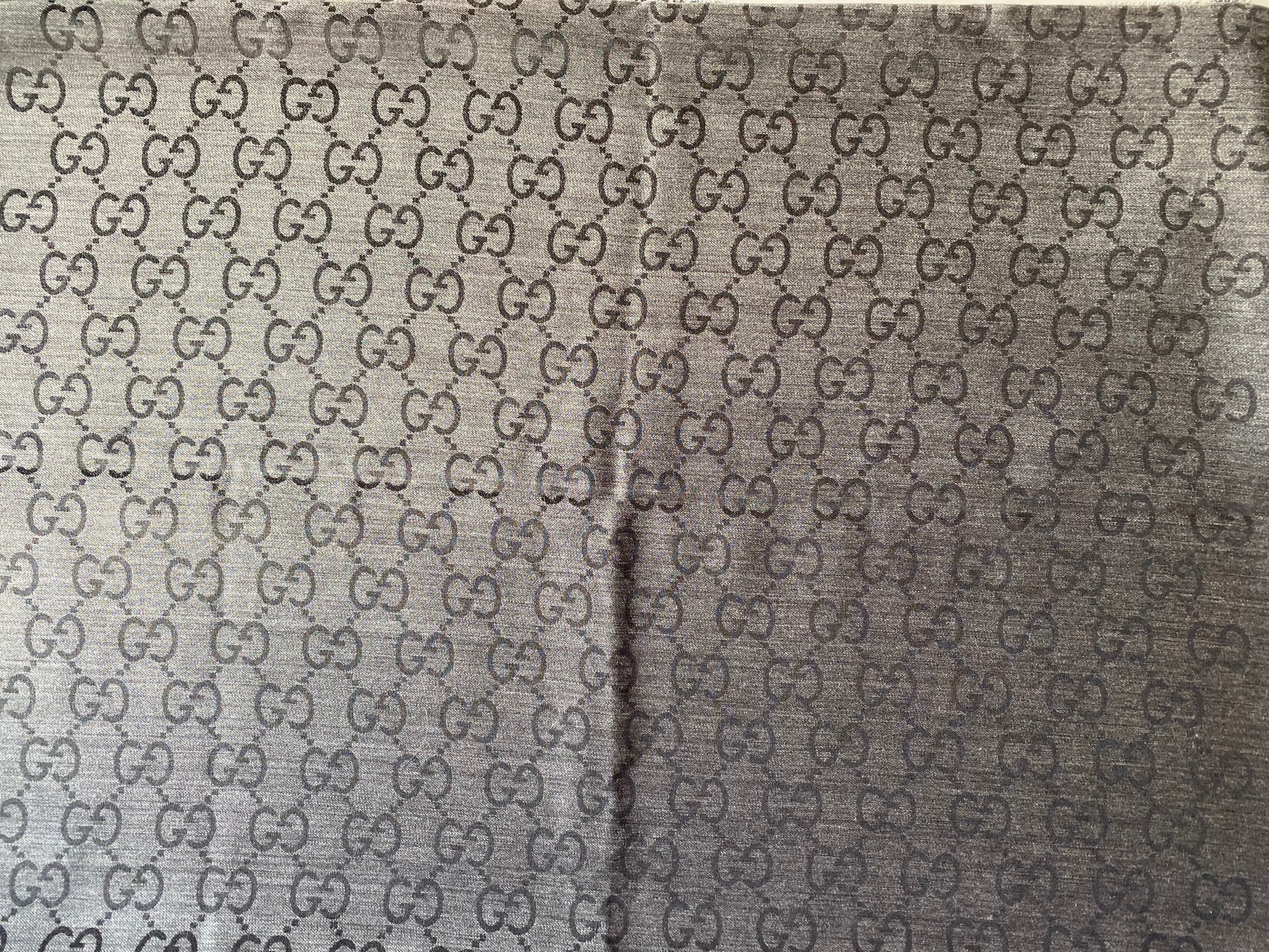 Gucci Dark Grey GG Scarf-Scarf-Gucci-The Closet Egypt