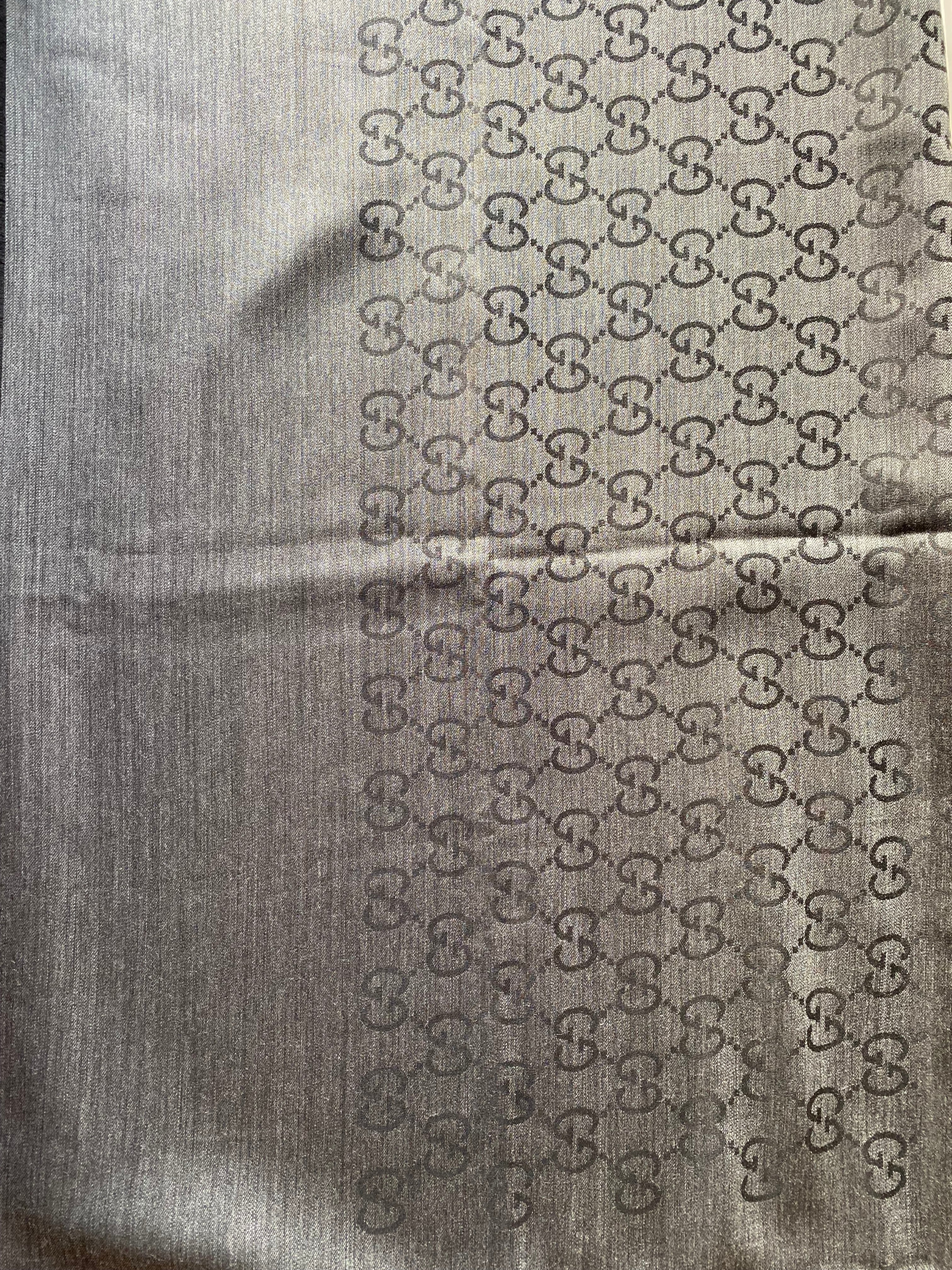 Gucci Dark Grey GG Scarf-Scarf-Gucci-The Closet Egypt