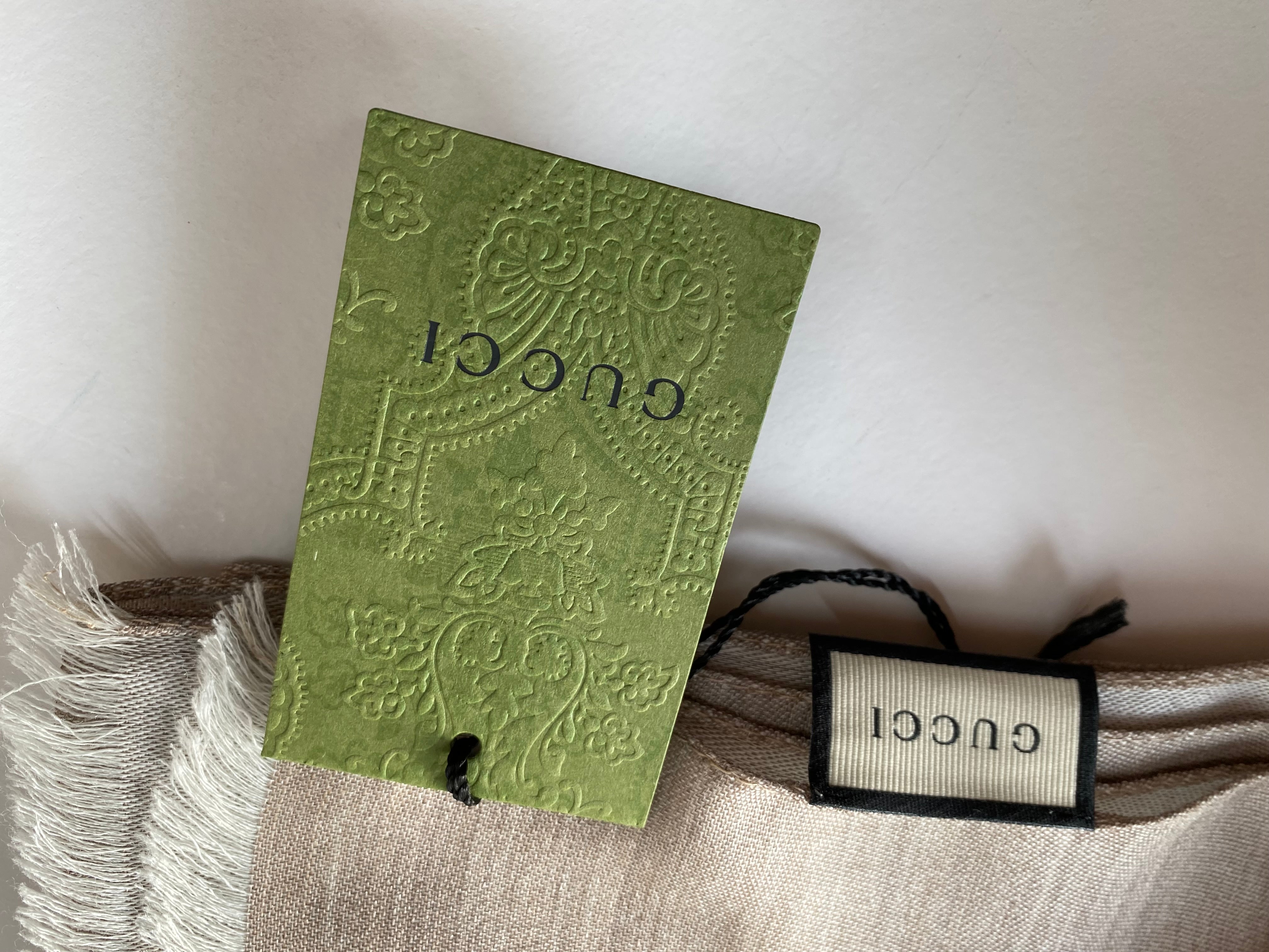 Gucci Light Brown GG Scarf-Scarf-Gucci-The Closet Egypt