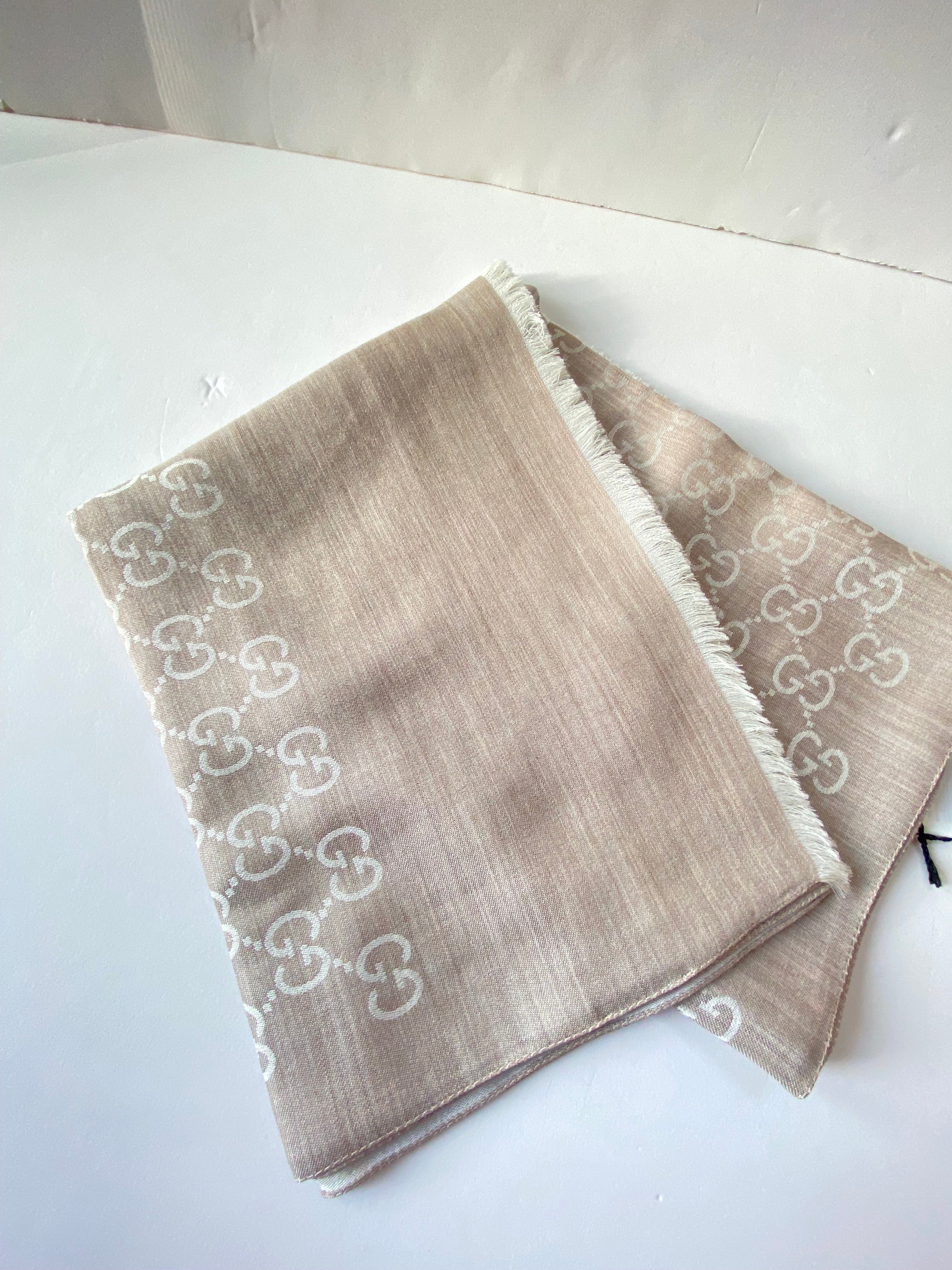 Gucci Light Brown GG Scarf-Scarf-Gucci-The Closet Egypt