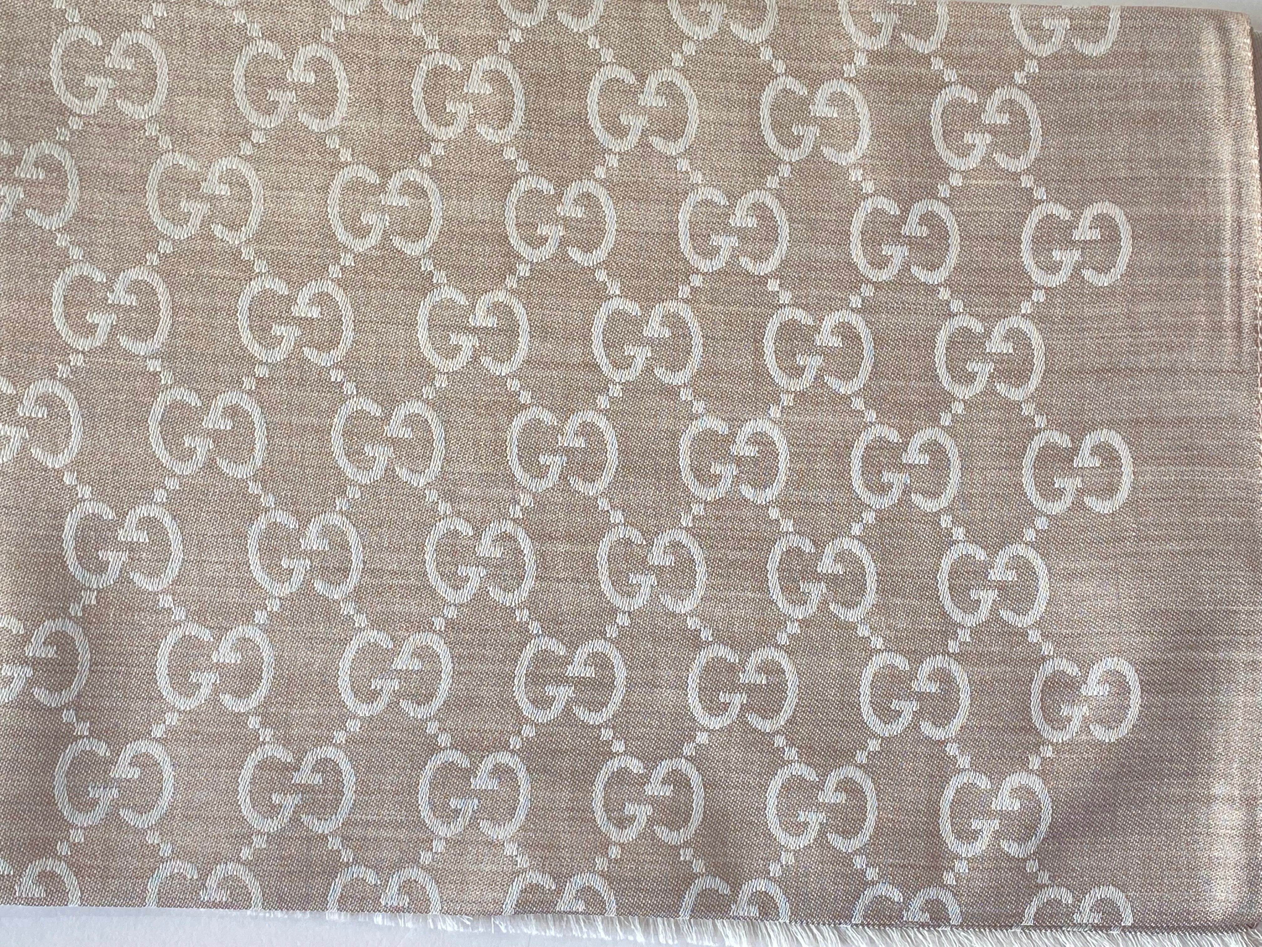 Gucci Light Brown GG Scarf-Scarf-Gucci-The Closet Egypt