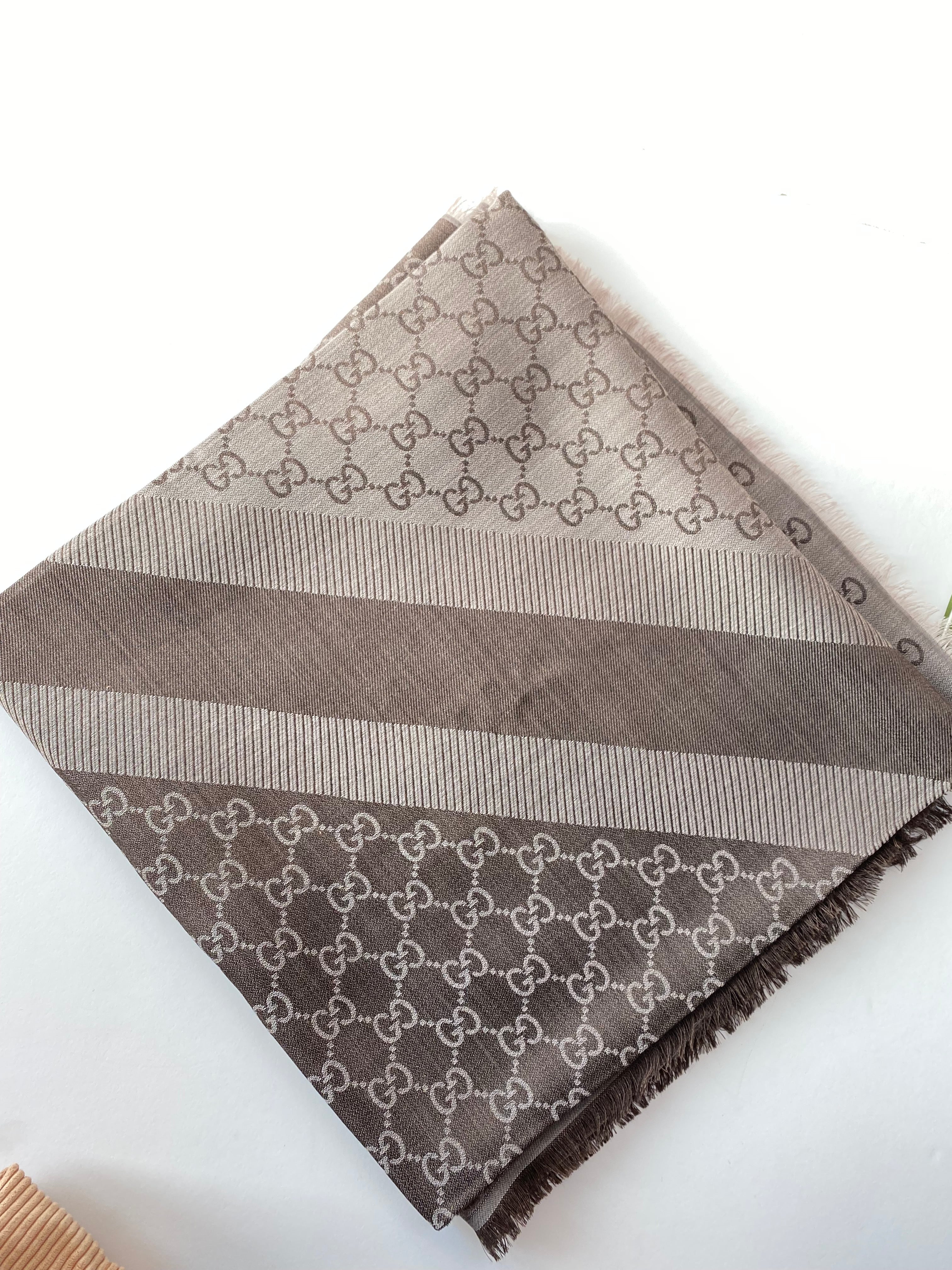 Gucci Dark Brown GG Scarf-Scarf-Gucci-The Closet Egypt