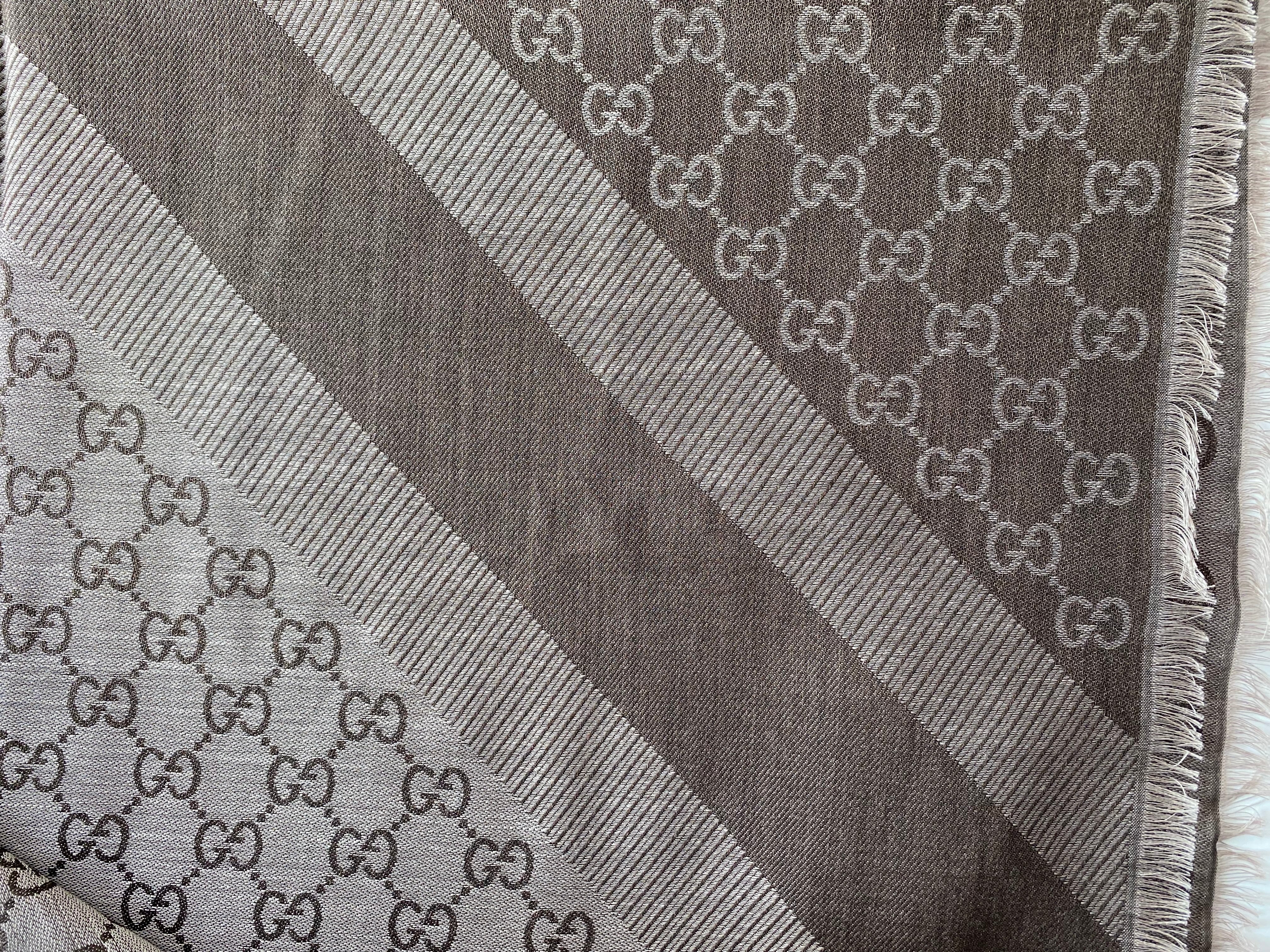 Gucci Dark Brown GG Scarf-Scarf-Gucci-The Closet Egypt