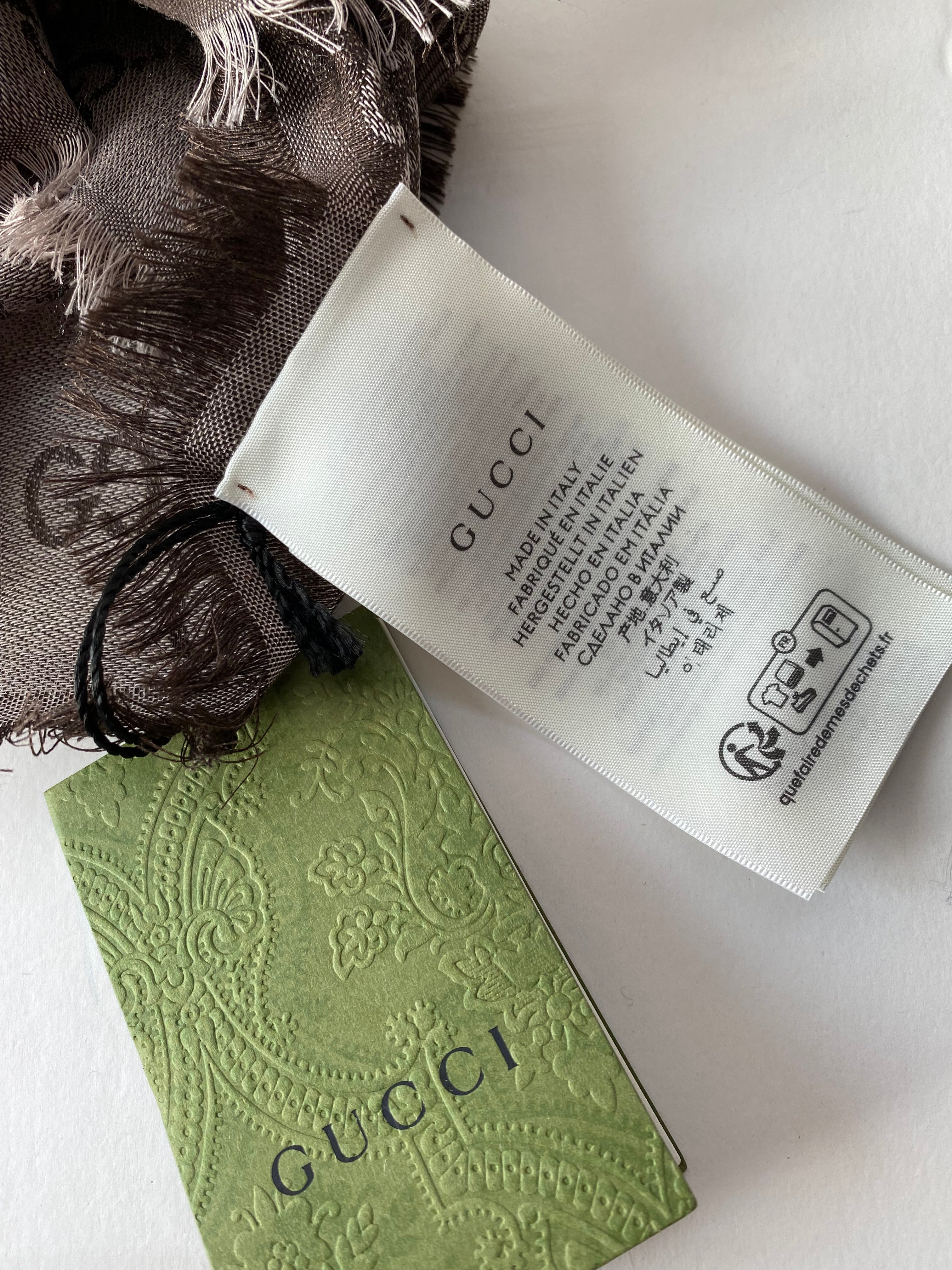 Gucci Dark Brown GG Scarf-Scarf-Gucci-The Closet Egypt