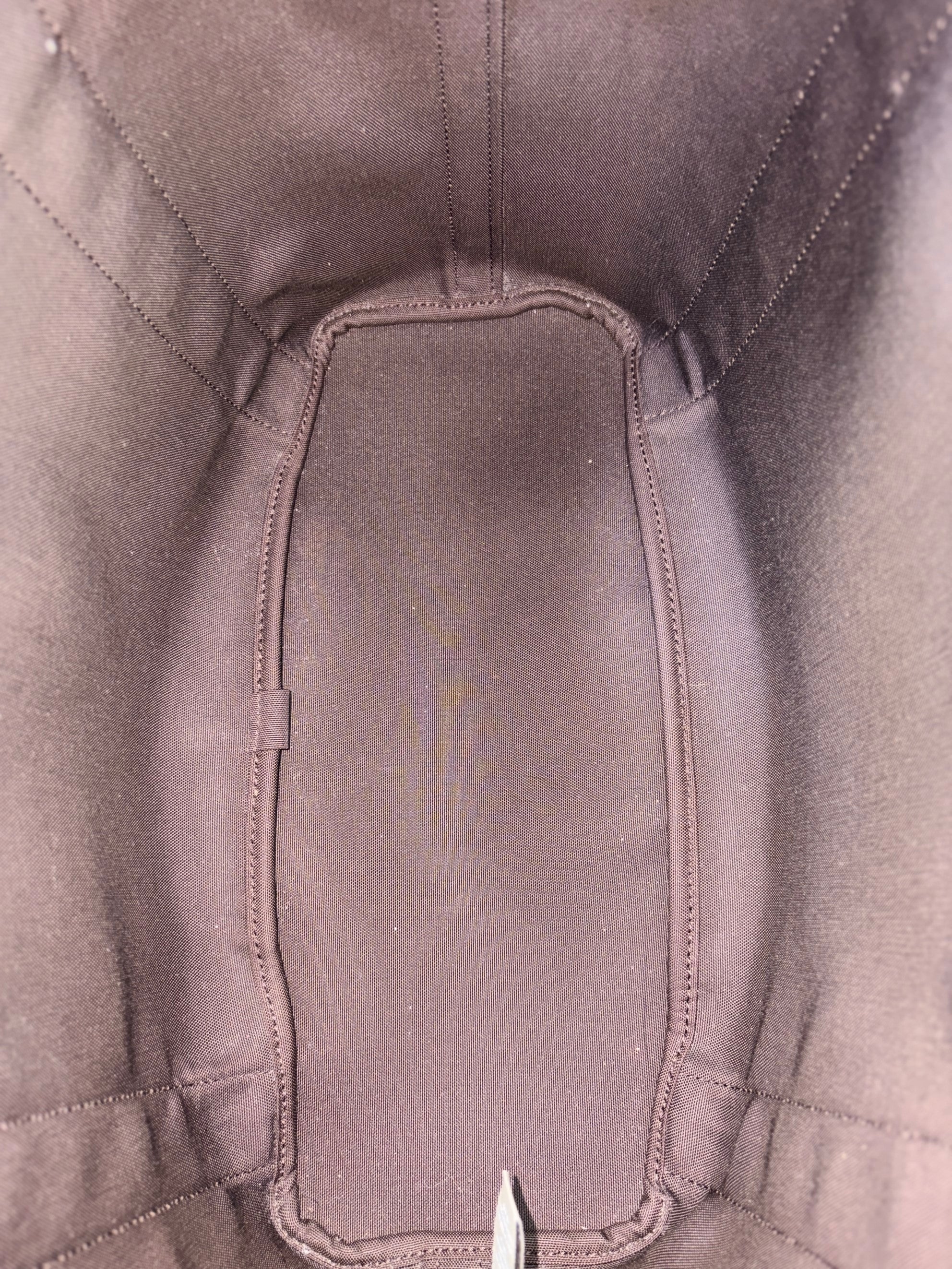 HERMES toile sac de pansage rouge h / chocolate the grooming tote bag