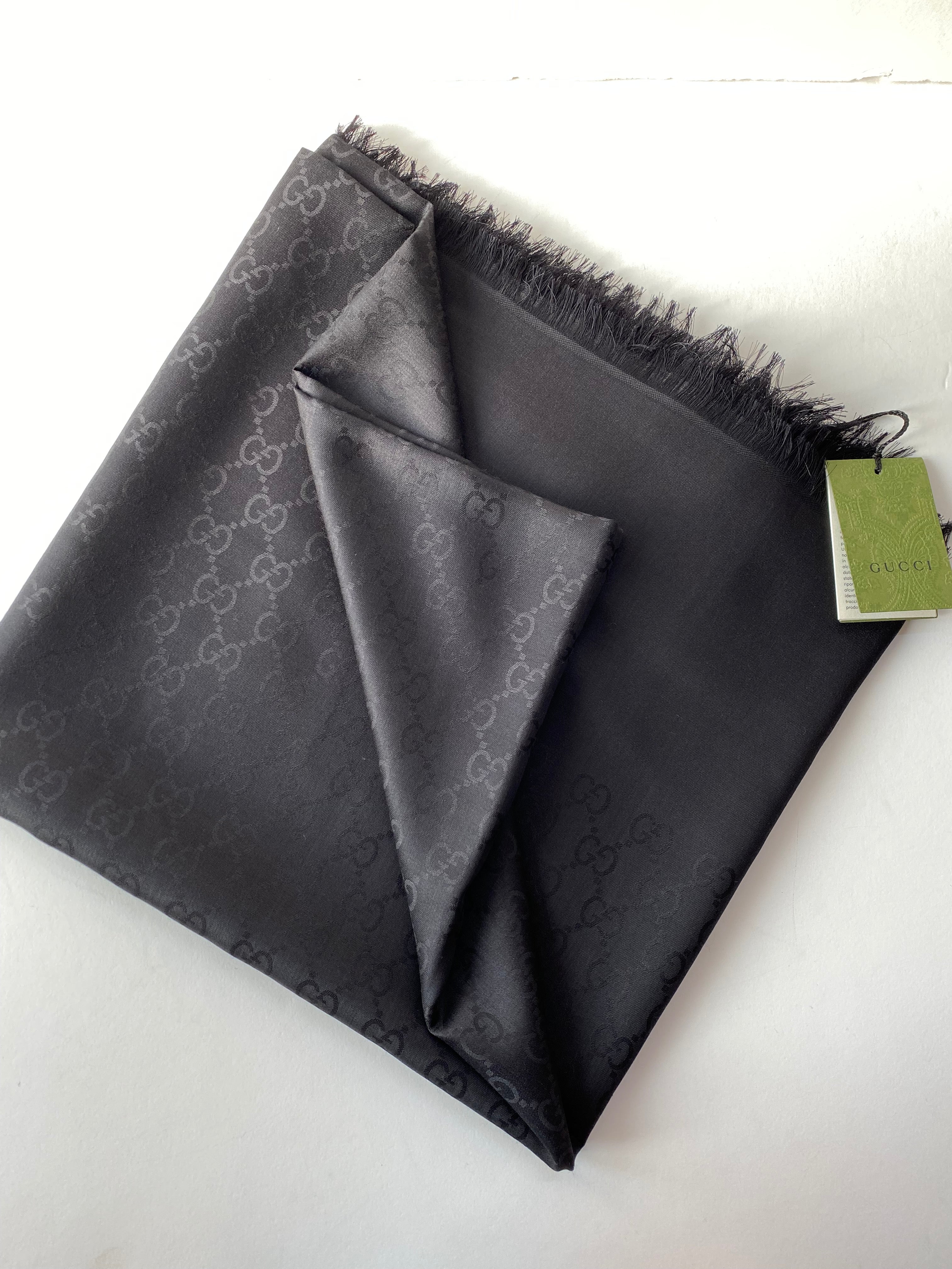 Gucci Black GG Scarf-Scarf-Gucci-The Closet Egypt