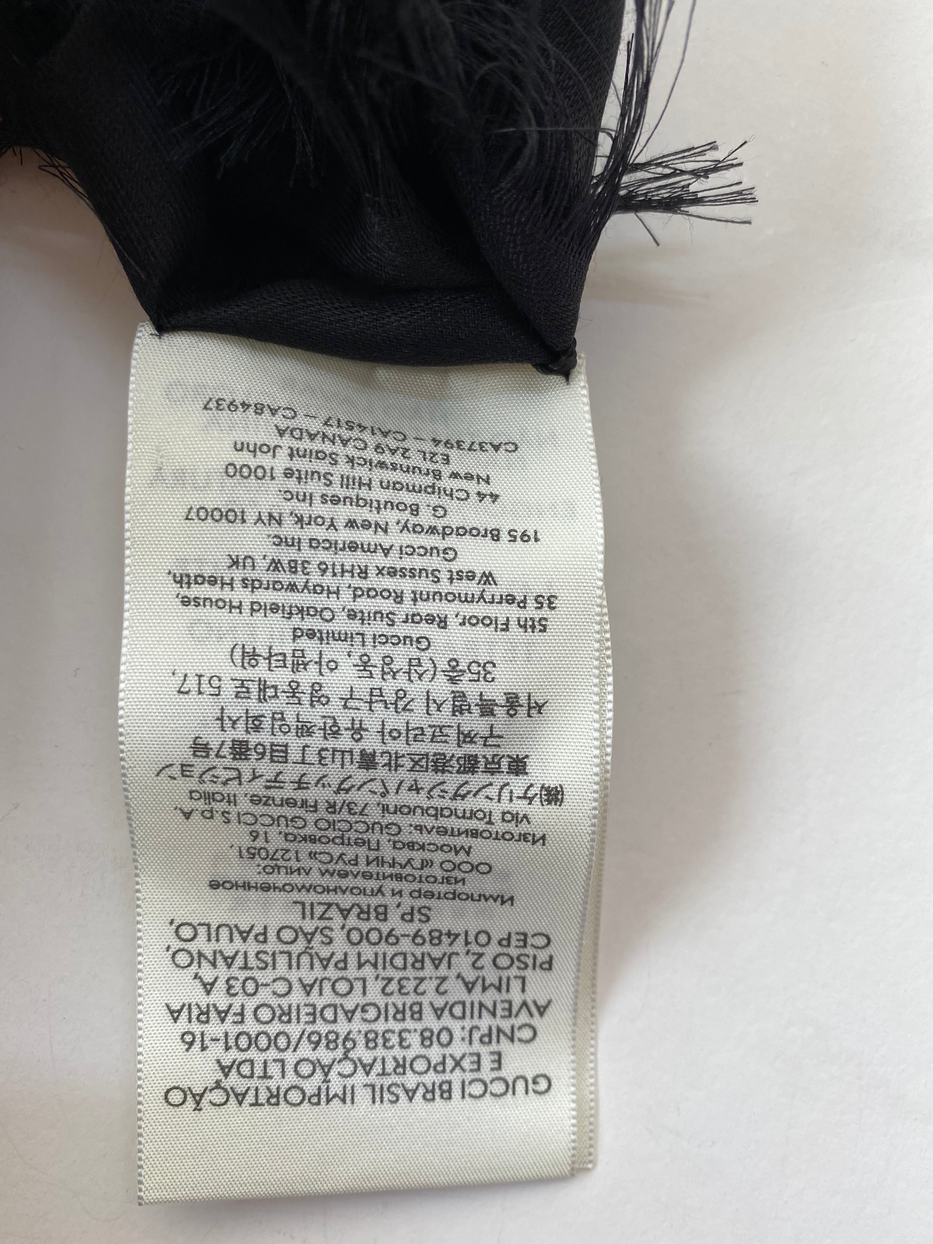 Gucci Black GG Scarf-Scarf-Gucci-The Closet Egypt