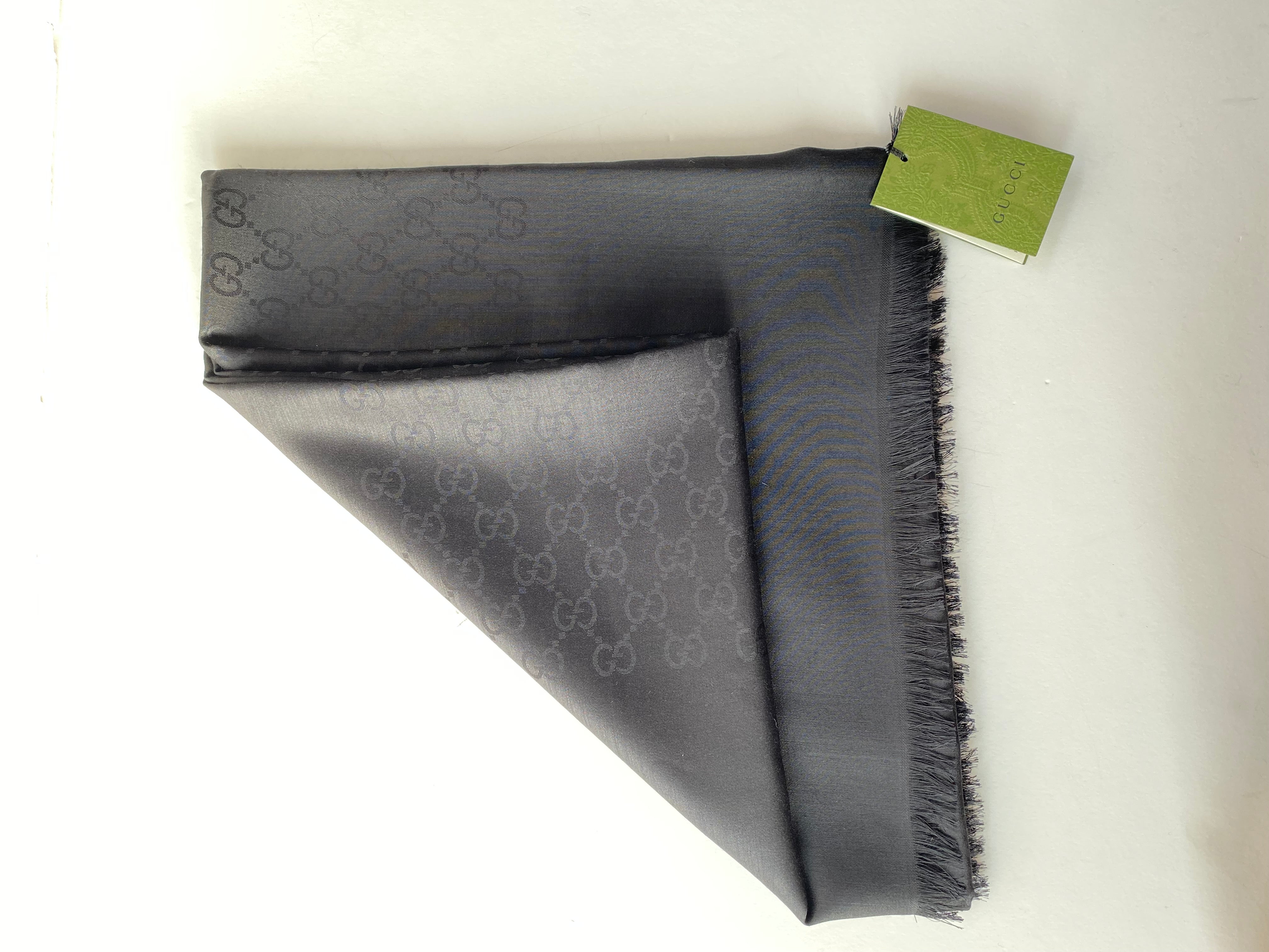 Gucci Black GG Scarf-Scarf-Gucci-The Closet Egypt