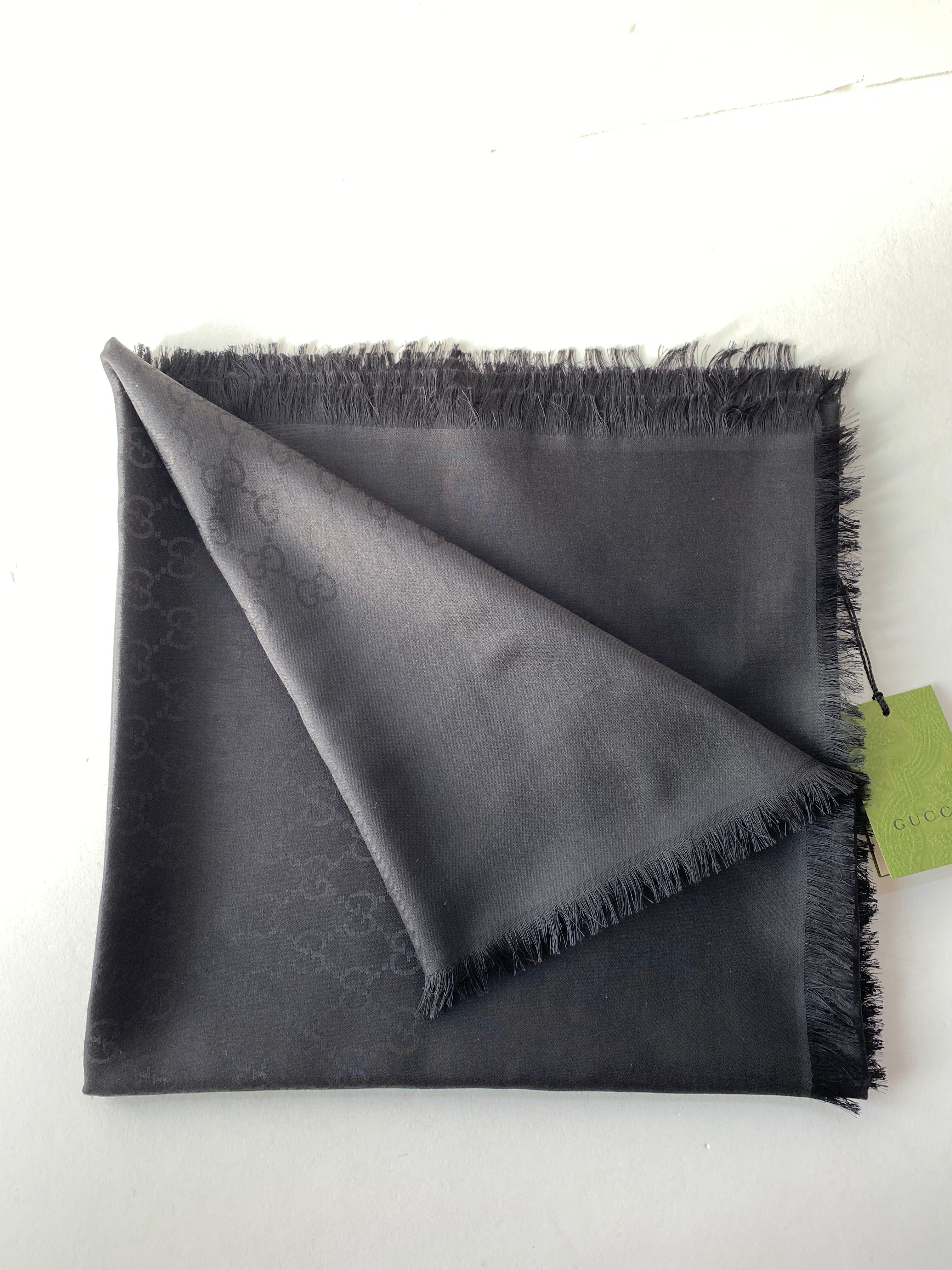 Gucci Black GG Scarf-Scarf-Gucci-The Closet Egypt