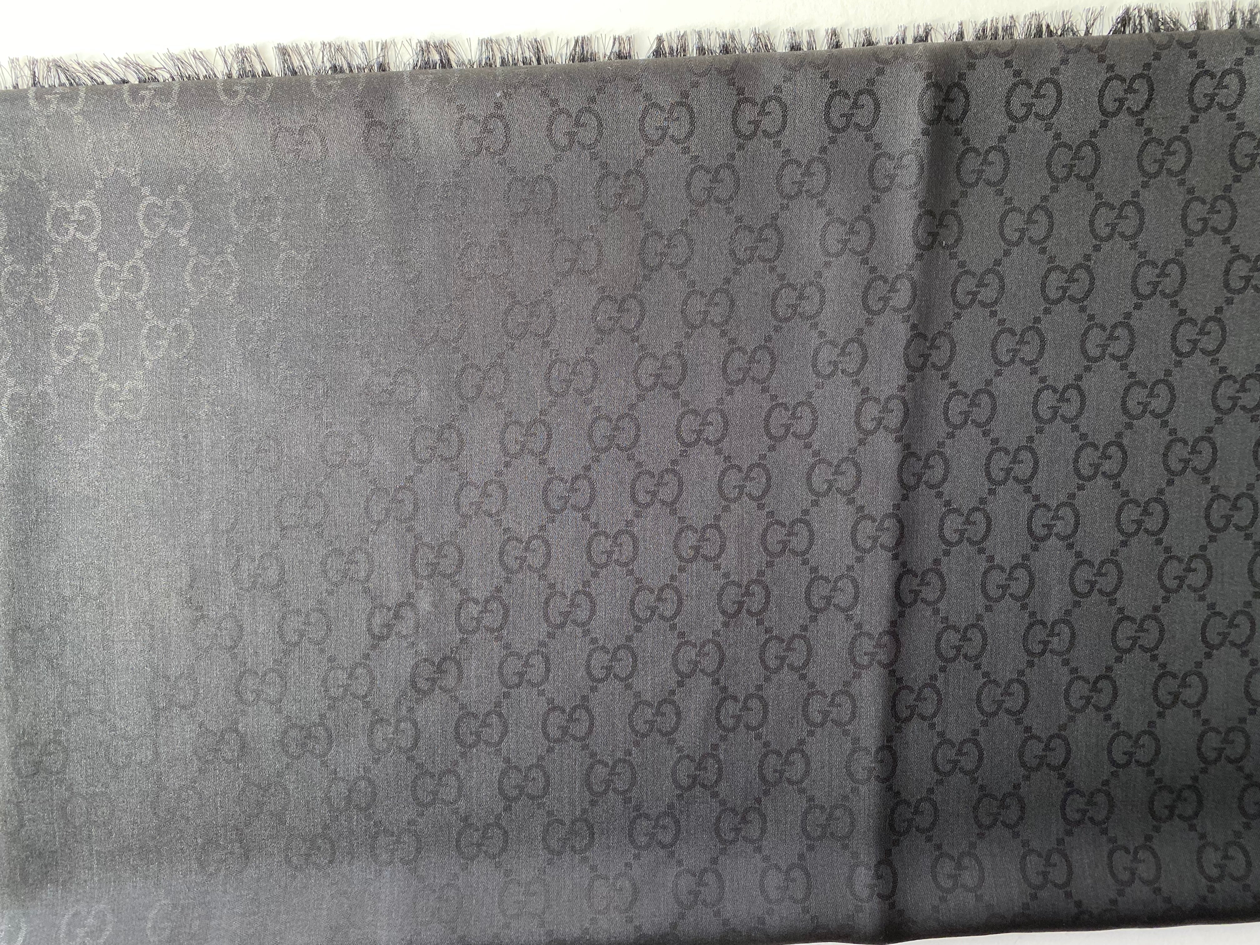 Gucci Black GG Scarf-Scarf-Gucci-The Closet Egypt