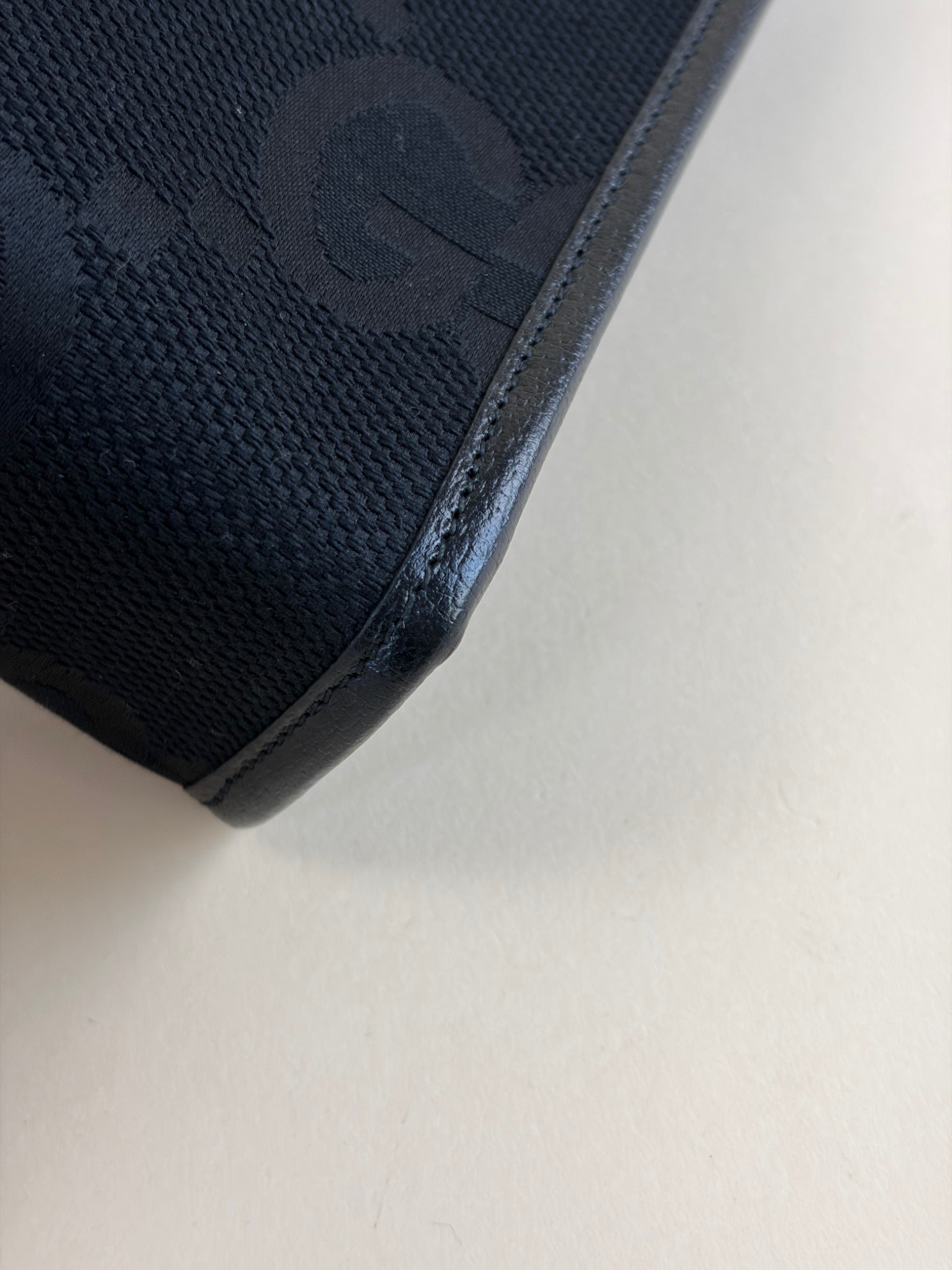 Gucci Black Jumbo GG Pouch