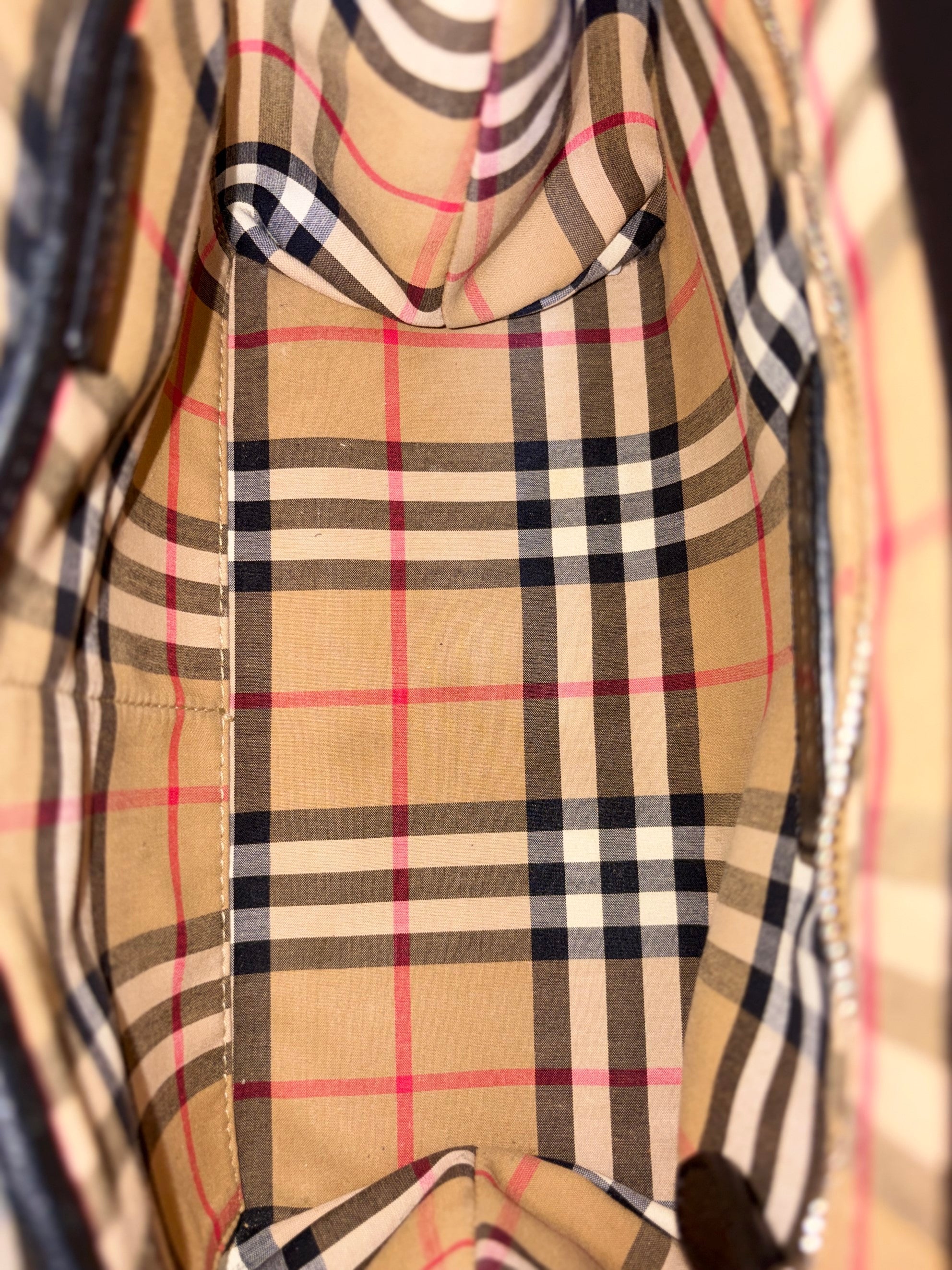 Burberry banner black small leather with House check