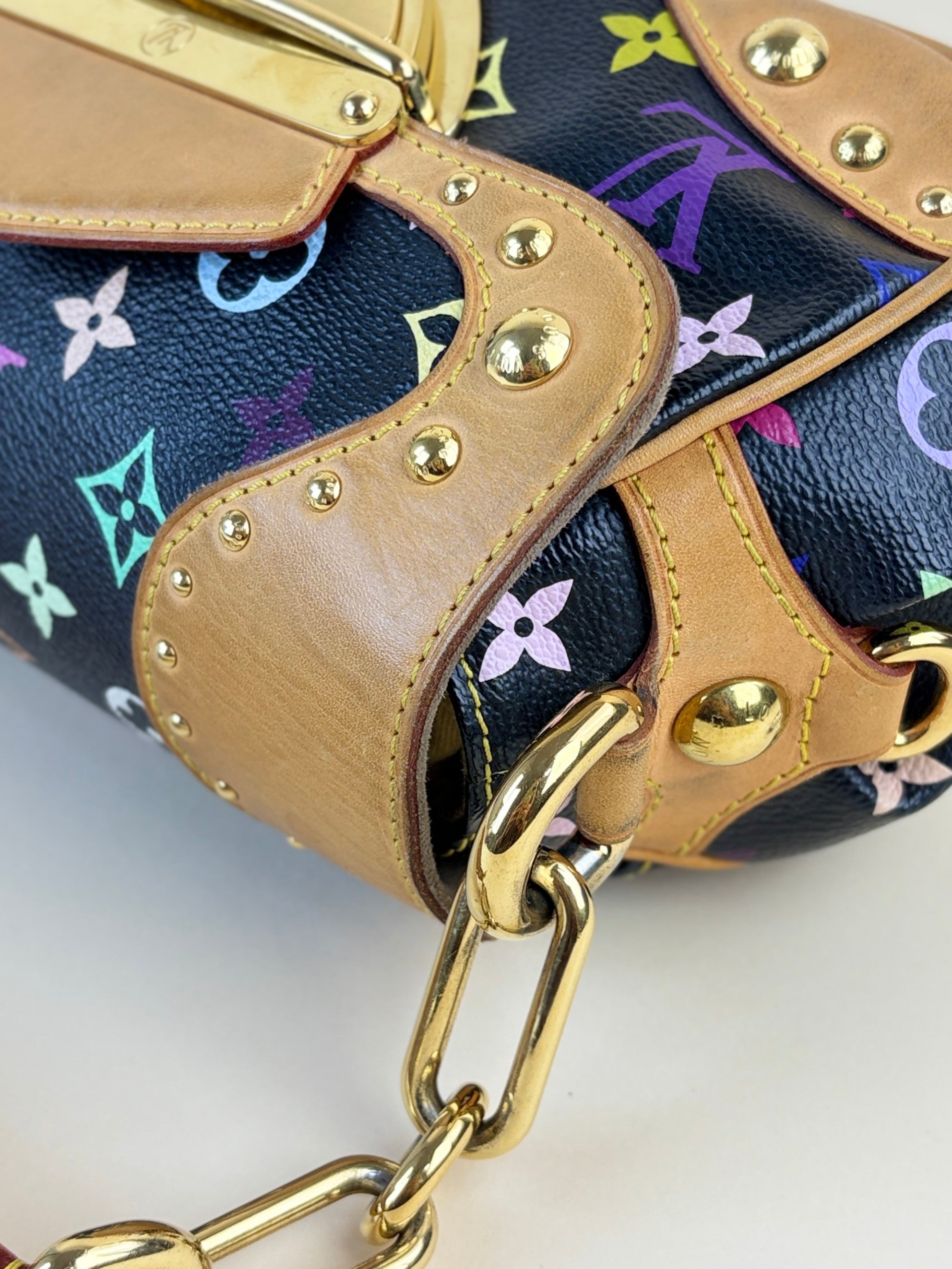 louis Vuitton black multicolor Marilyn monogram shoulder bag