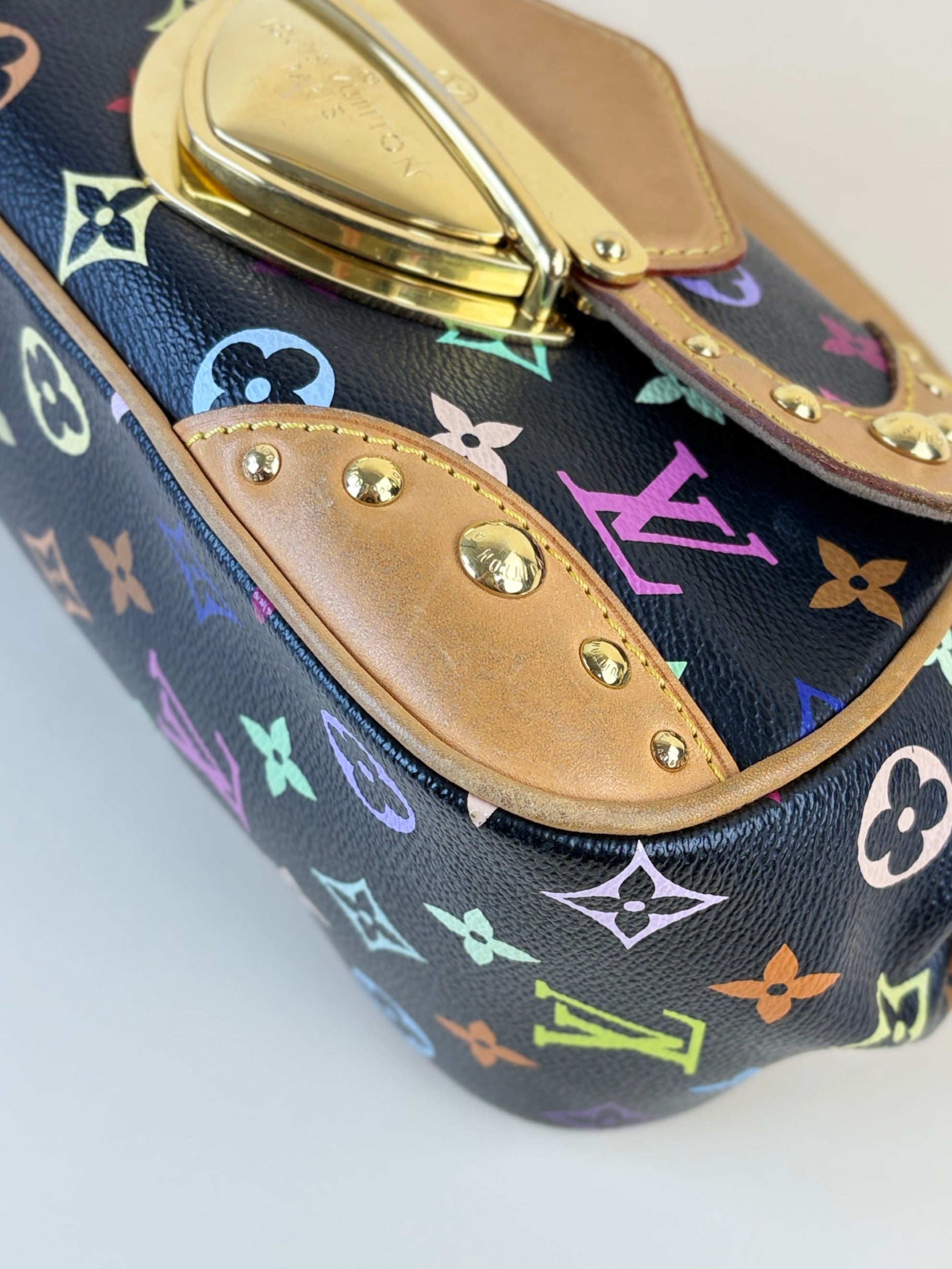 louis Vuitton black multicolor Marilyn monogram shoulder bag