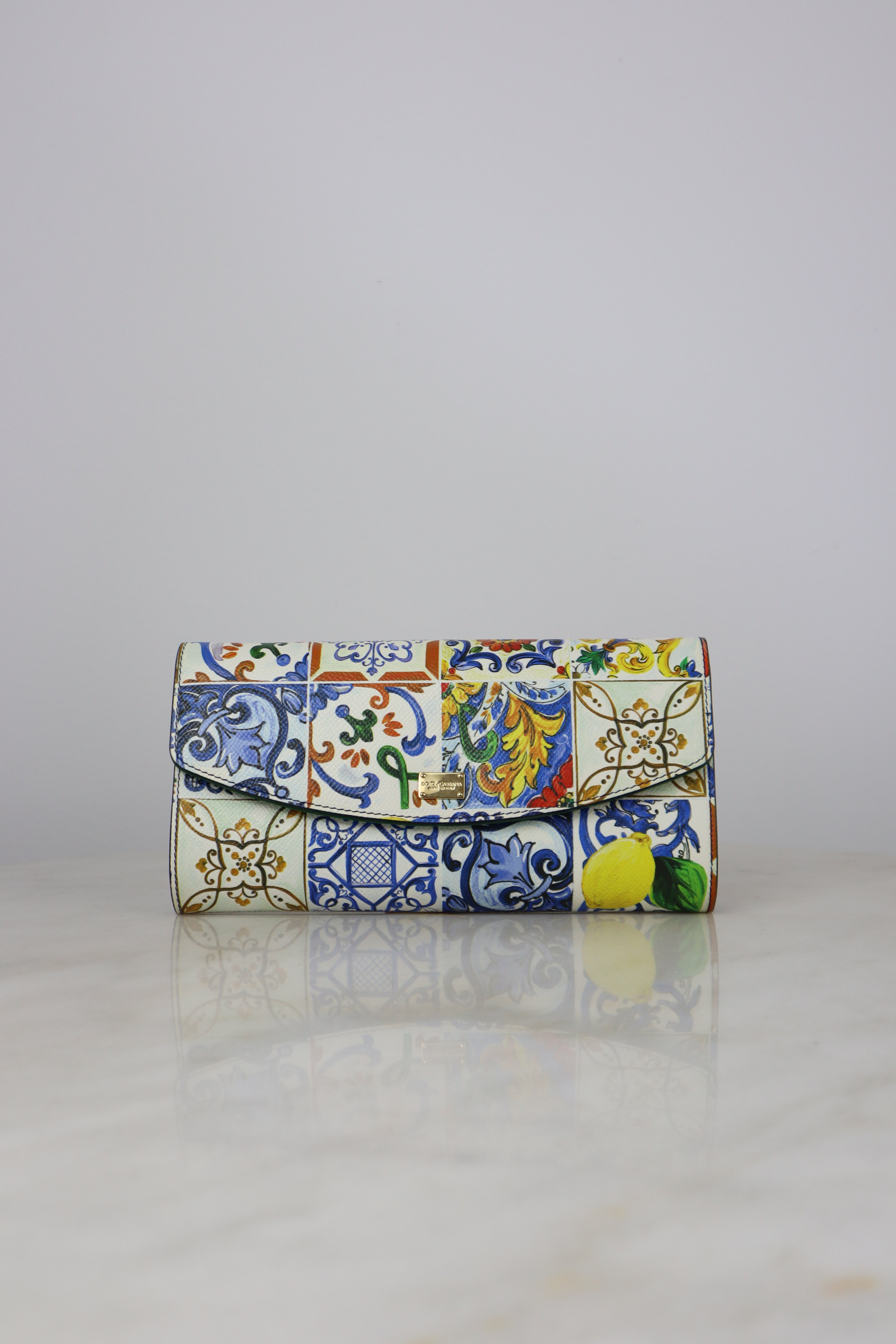 Dolce & Gabbana Multicolor Dauphine Majolica Clutch Crossbody Bag
