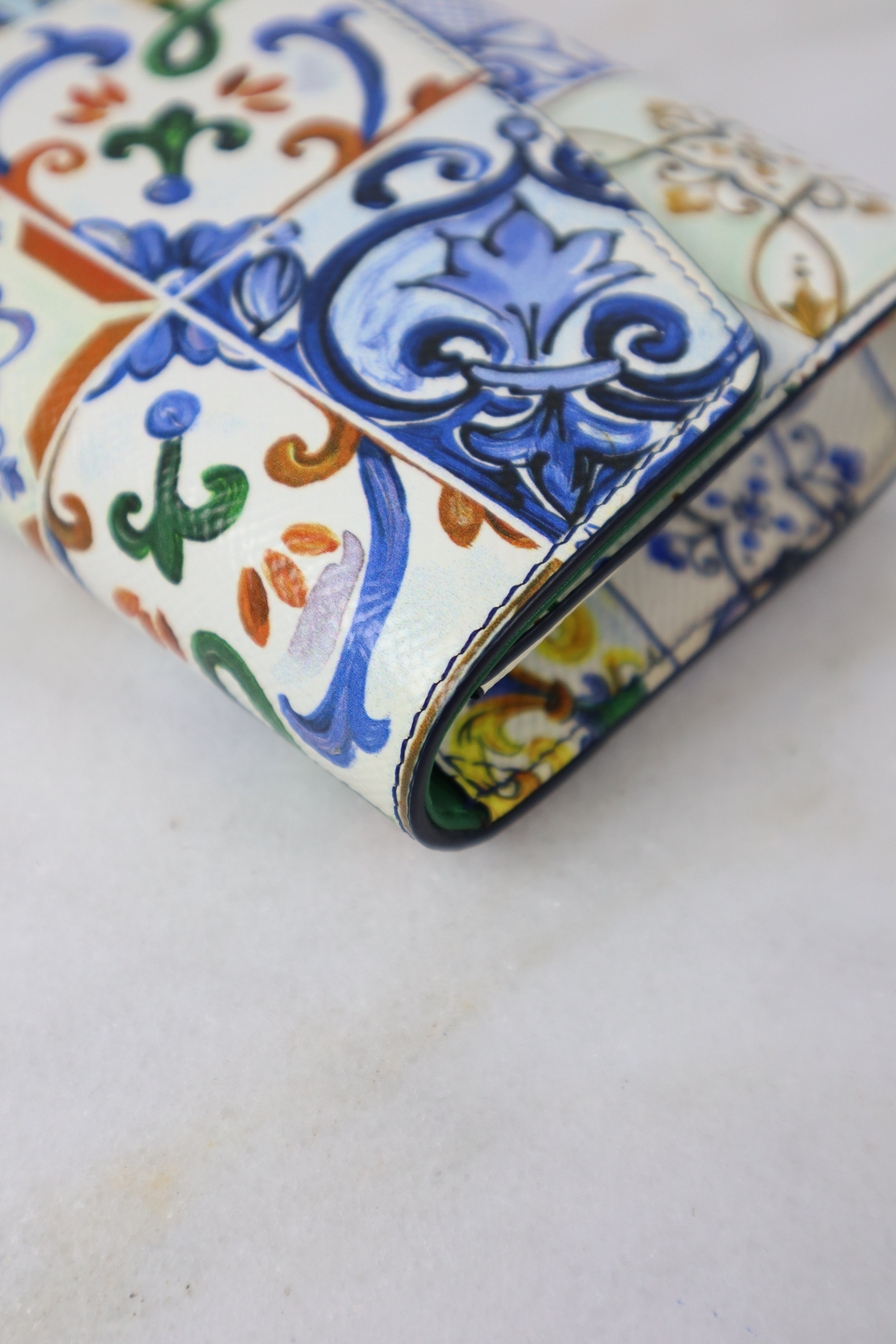 Dolce & Gabbana Multicolor Dauphine Majolica Clutch Crossbody Bag
