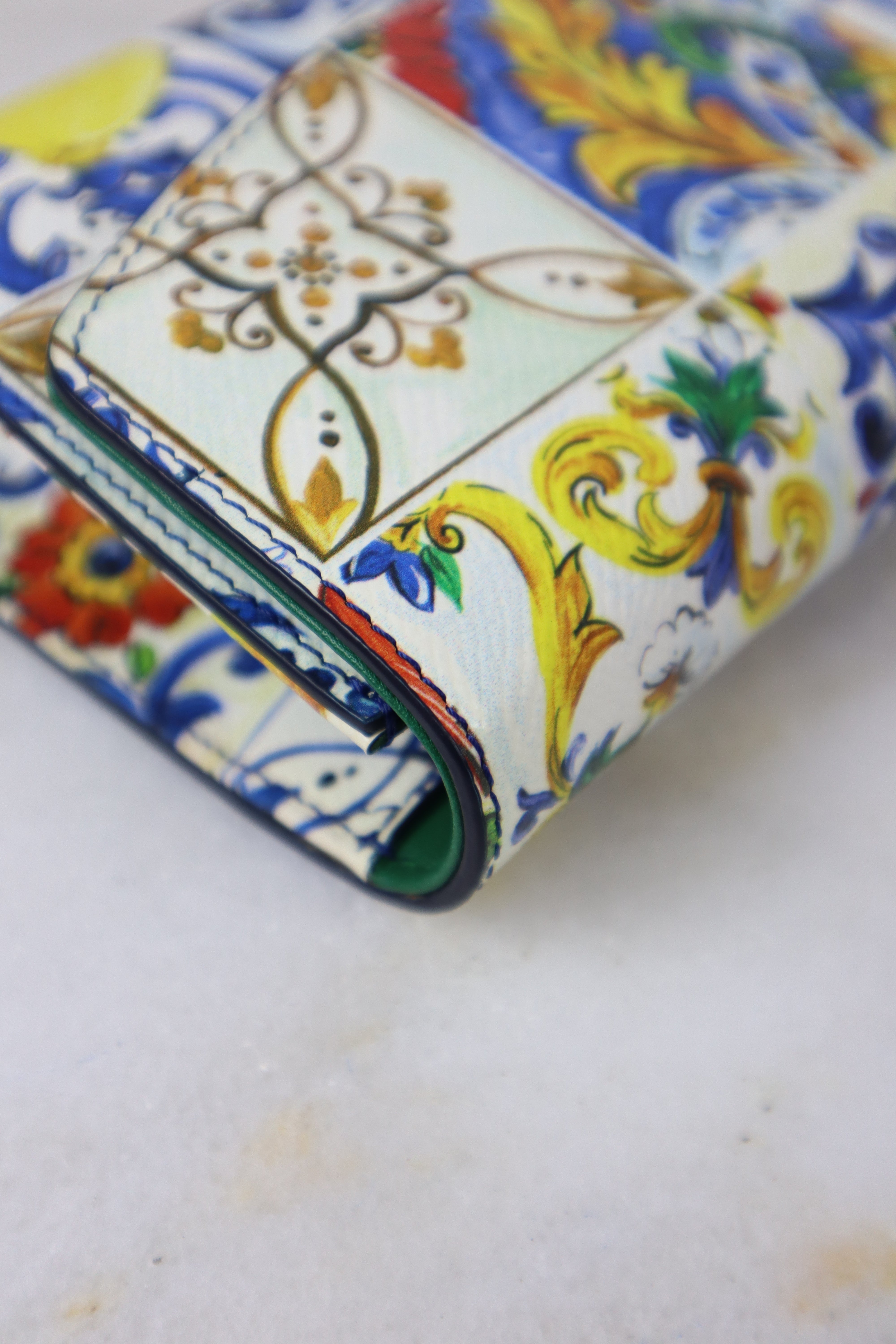Dolce & Gabbana Multicolor Dauphine Majolica Clutch Crossbody Bag