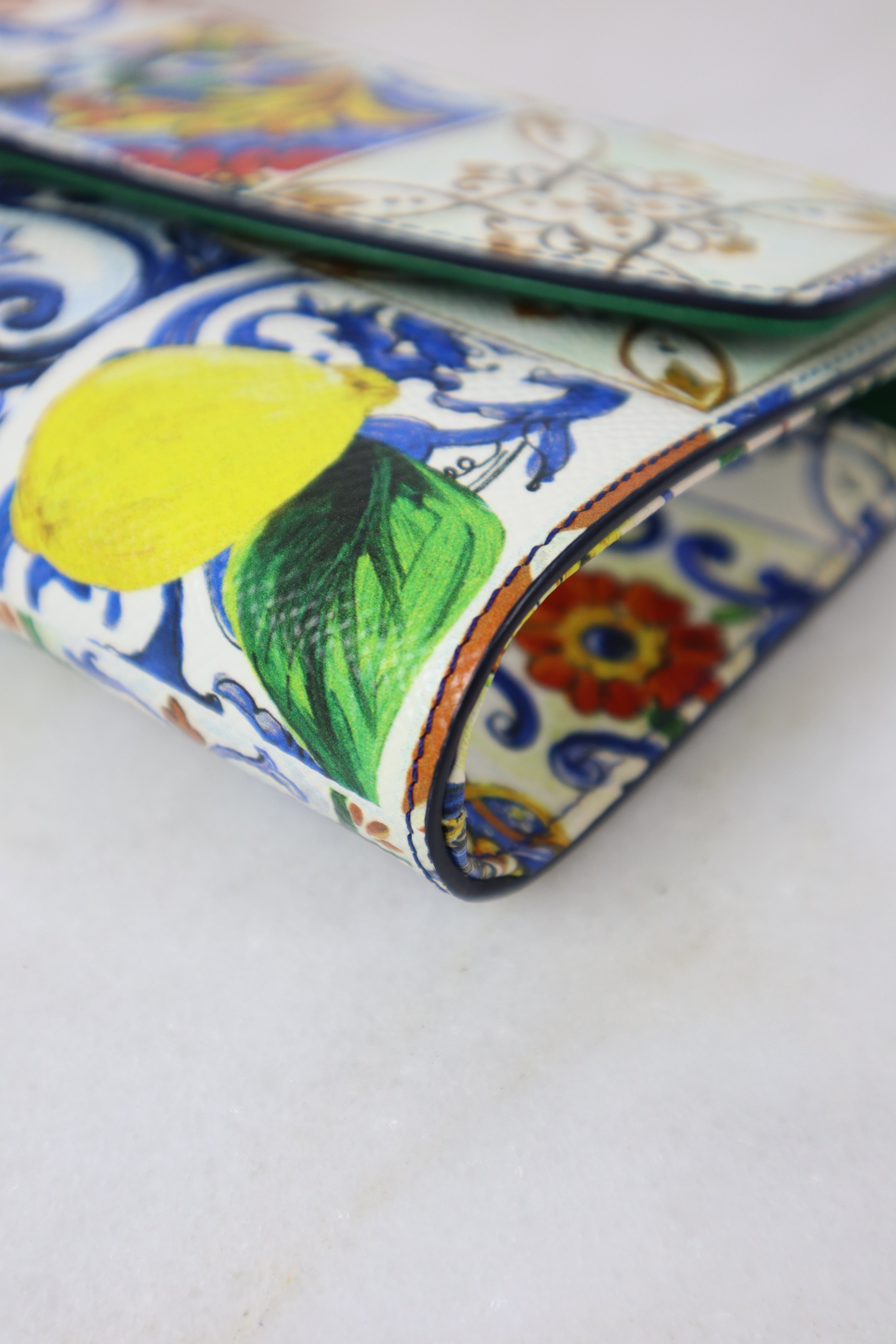 Dolce & Gabbana Multicolor Dauphine Majolica Clutch Crossbody Bag