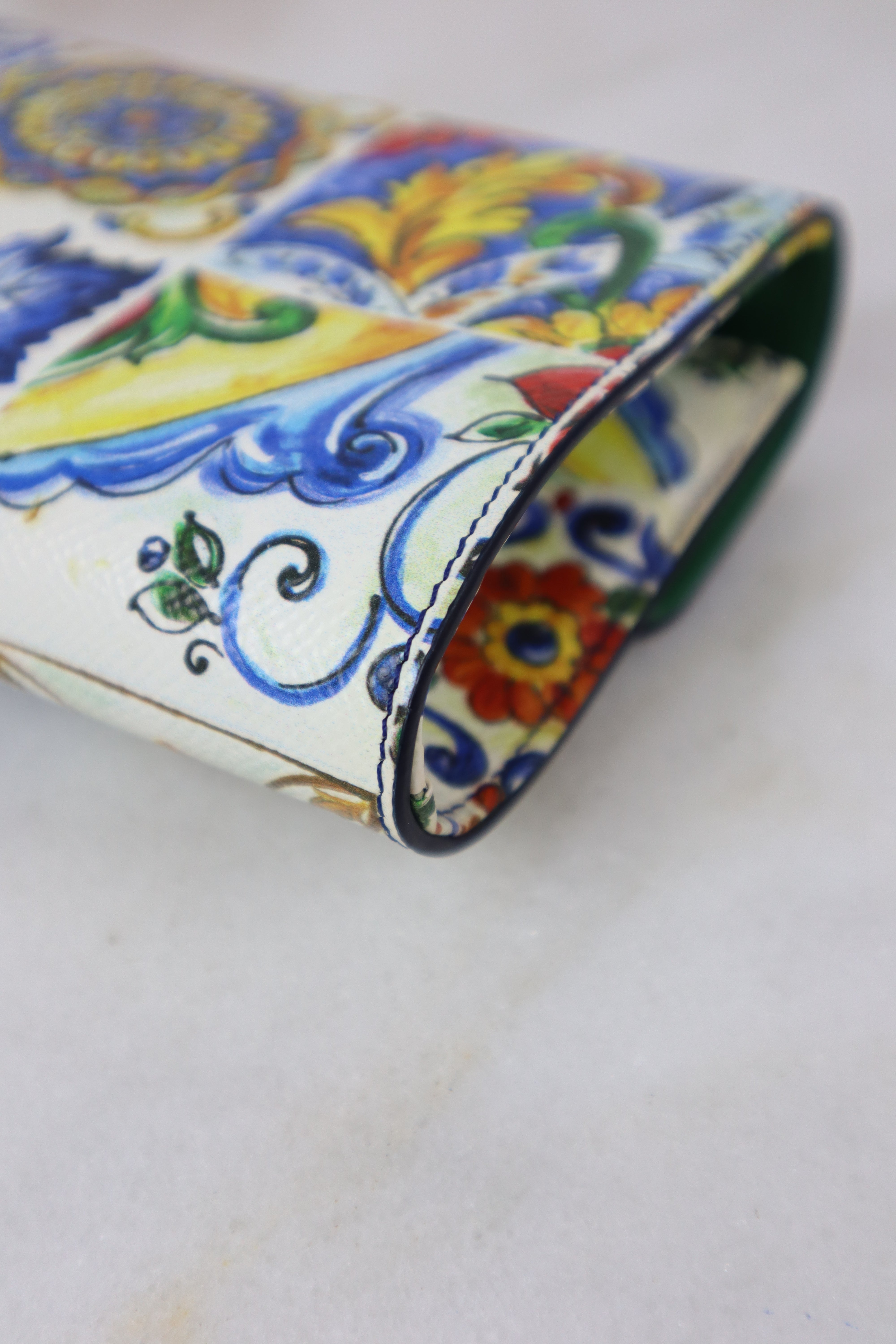 Dolce & Gabbana Multicolor Dauphine Majolica Clutch Crossbody Bag