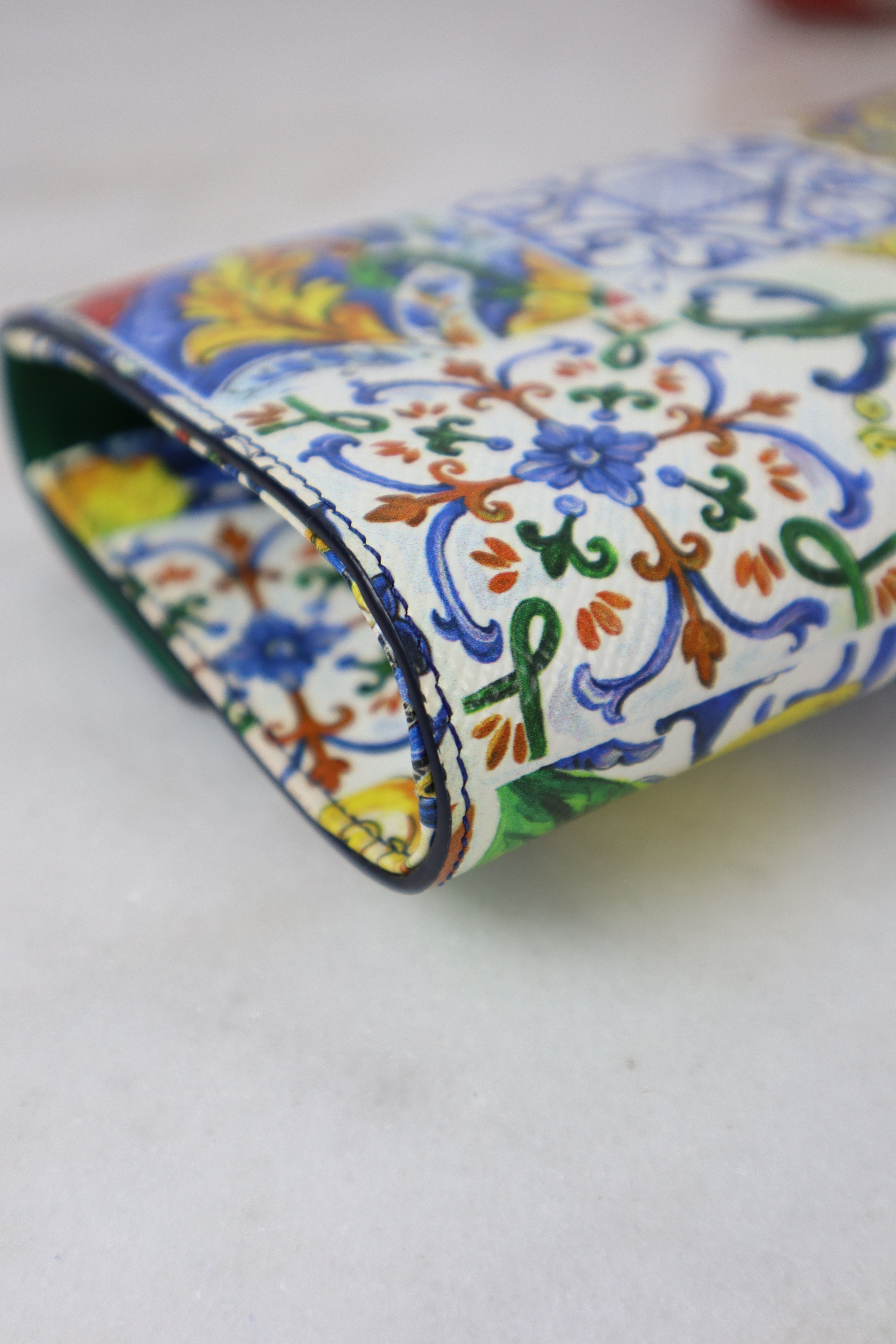 Dolce & Gabbana Multicolor Dauphine Majolica Clutch Crossbody Bag