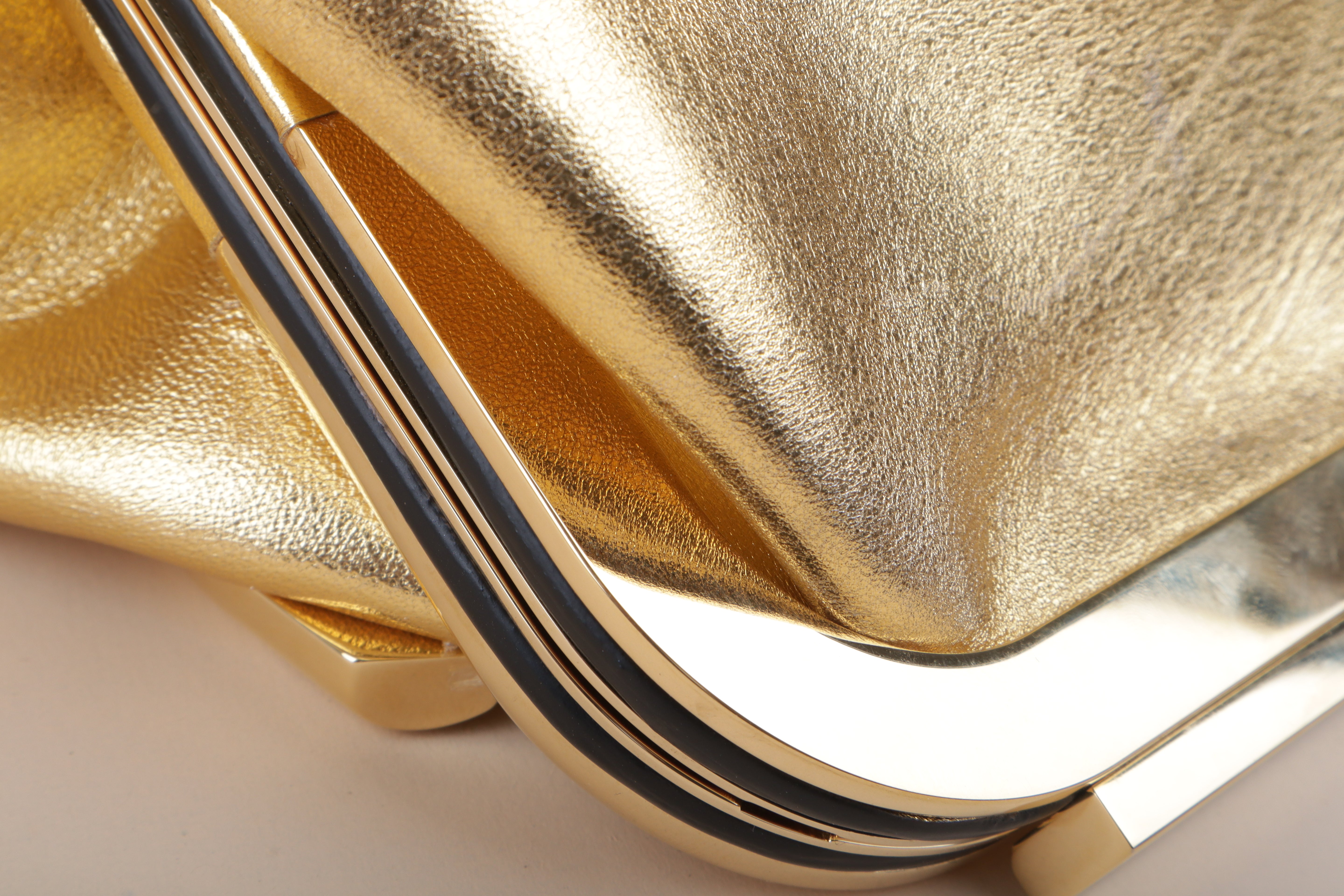 Valentino super Vee clutch and crossbody gold