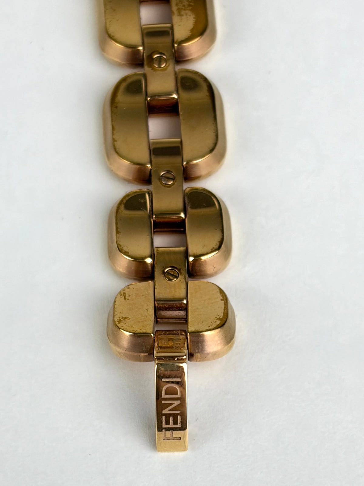 Fendi my way rose gold plated steel with diamonds large ladiy watch
