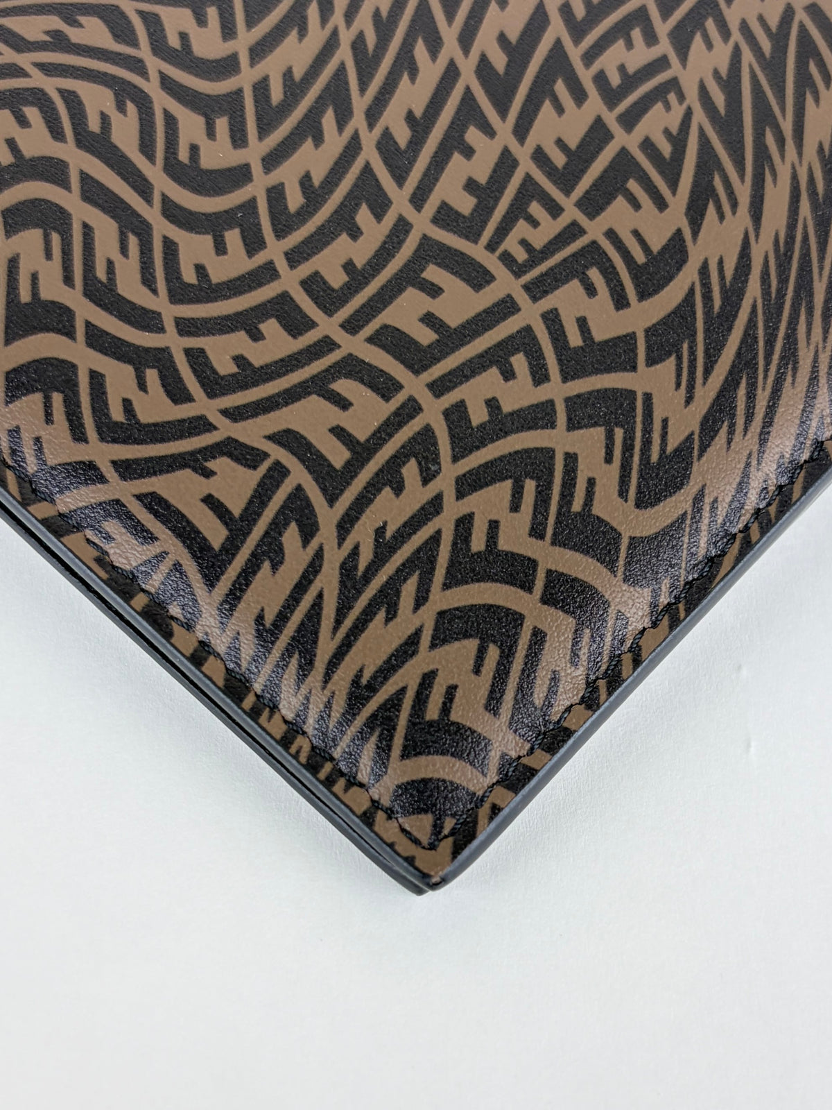 Fendi x Sarah Coleman black/brown ff vertigo bifold wallet